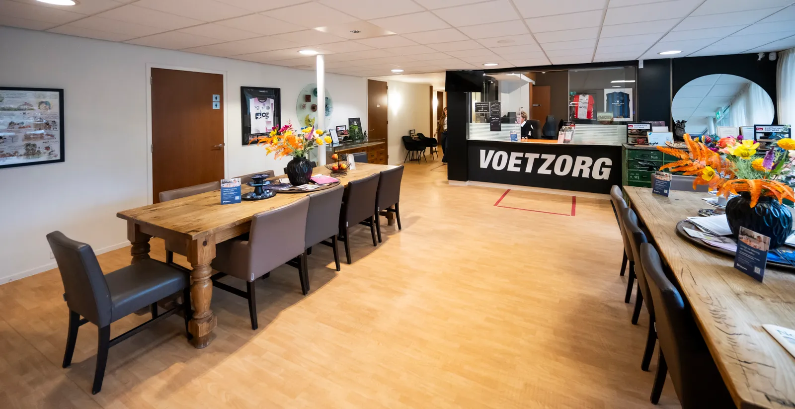 De balie van Schutrups voetzorg in Exloo