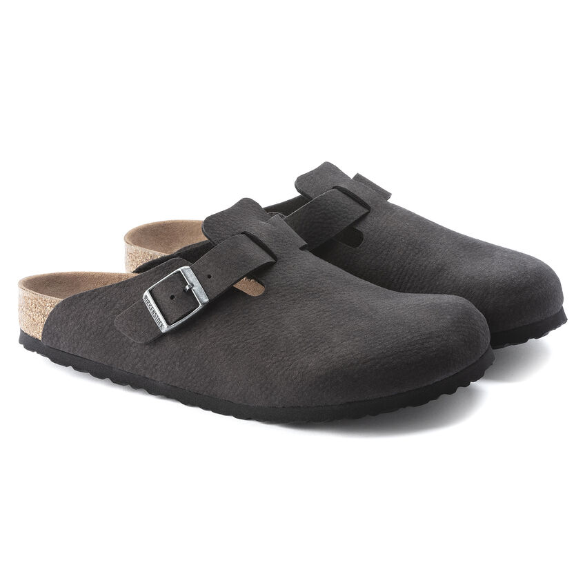 Birkenstock 1023624 Muil Boston Vegan Desert Dust Black Narrow
