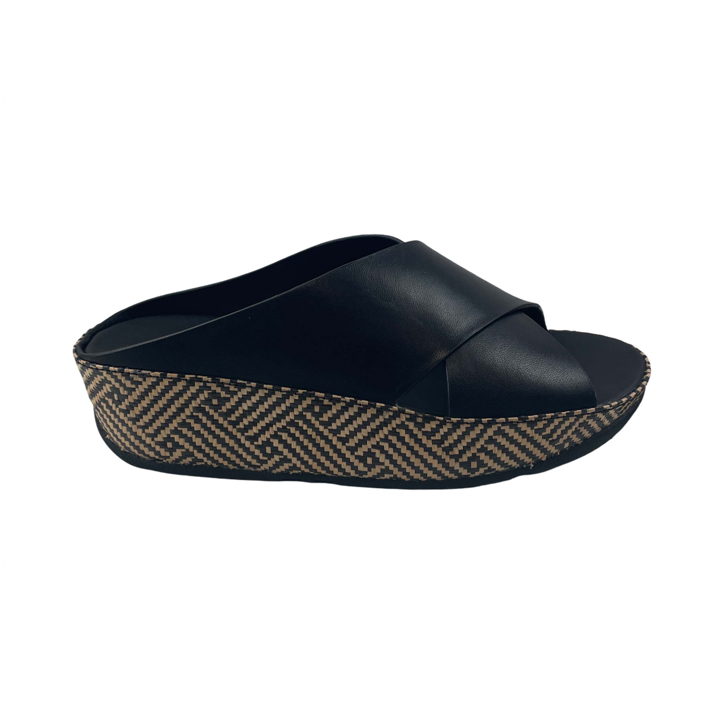 FitFlop A4P Slipper Lulu Graphic-Weave Black