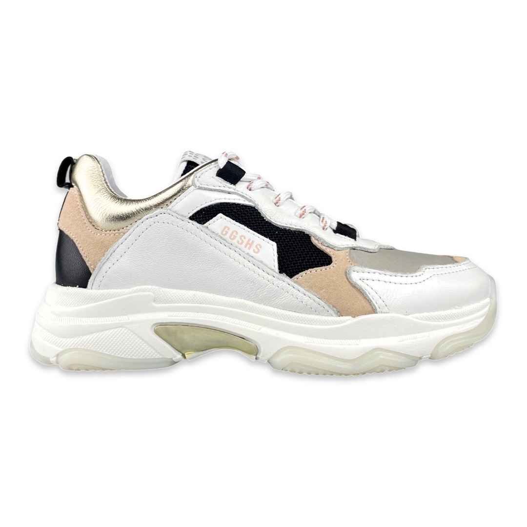 Giga 3880 Sneaker Wit/Goud/Zwart