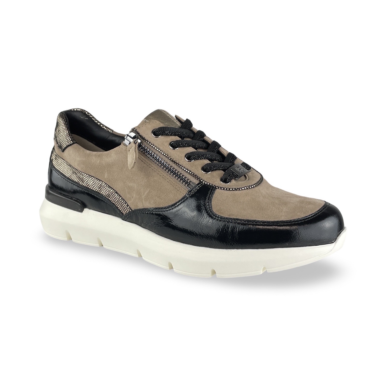 Hassia 301318 Sneaker Bordeaux Taupe/Zwart H
