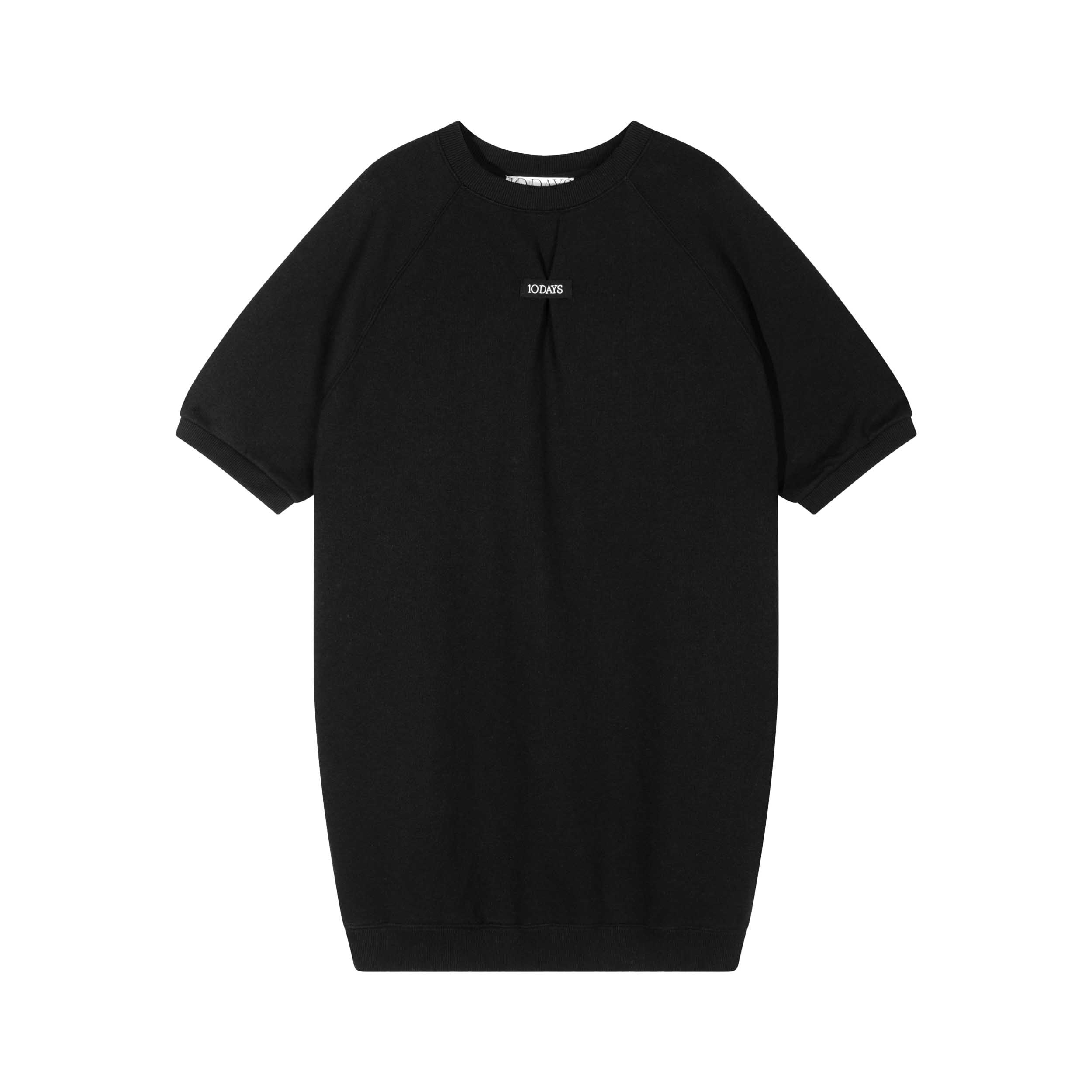 10DAYS 20-308-4203 Jurk Short Sleeve Sweat Black