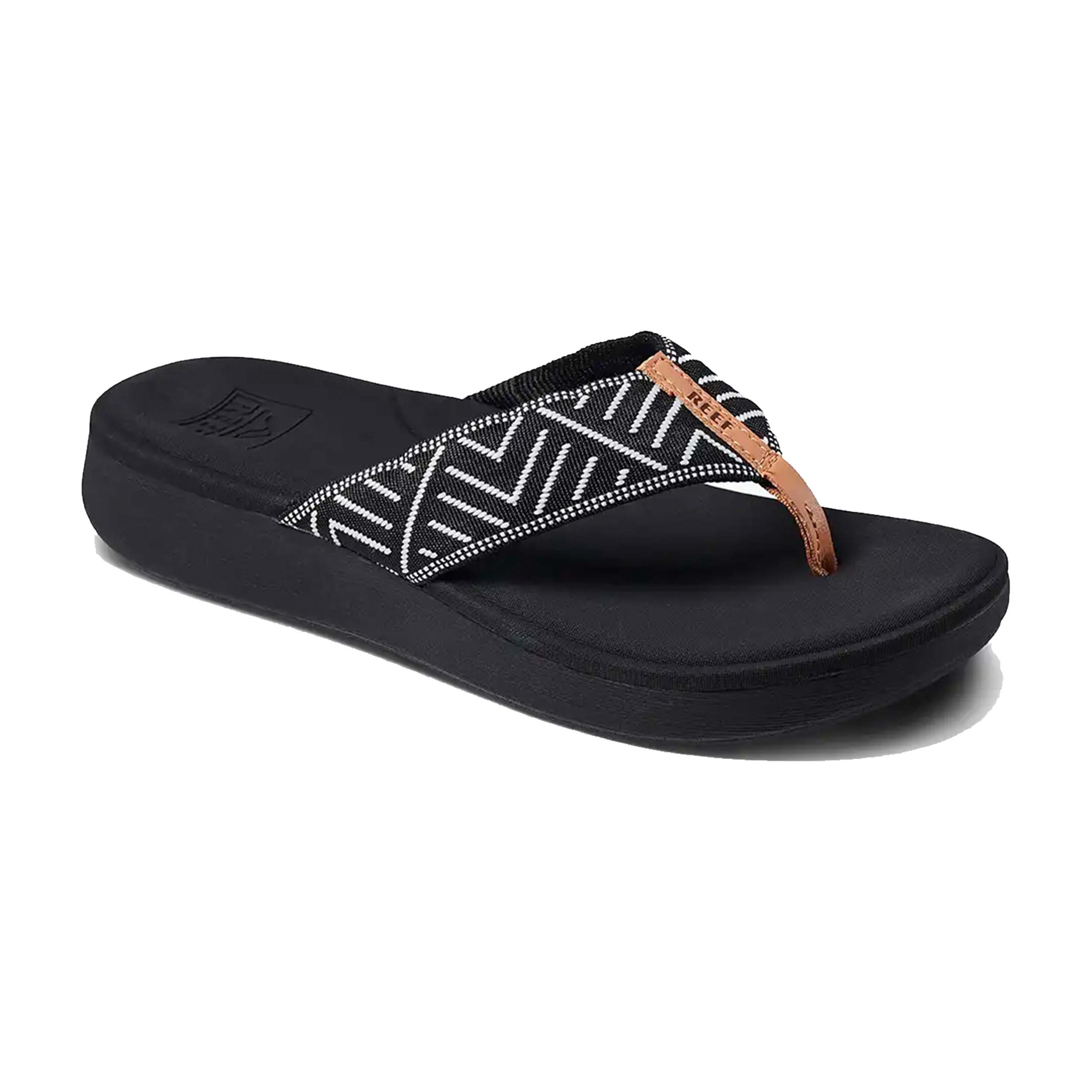 Reef CJ3581 Slipper Cushion Cloud TX Black/Geo
