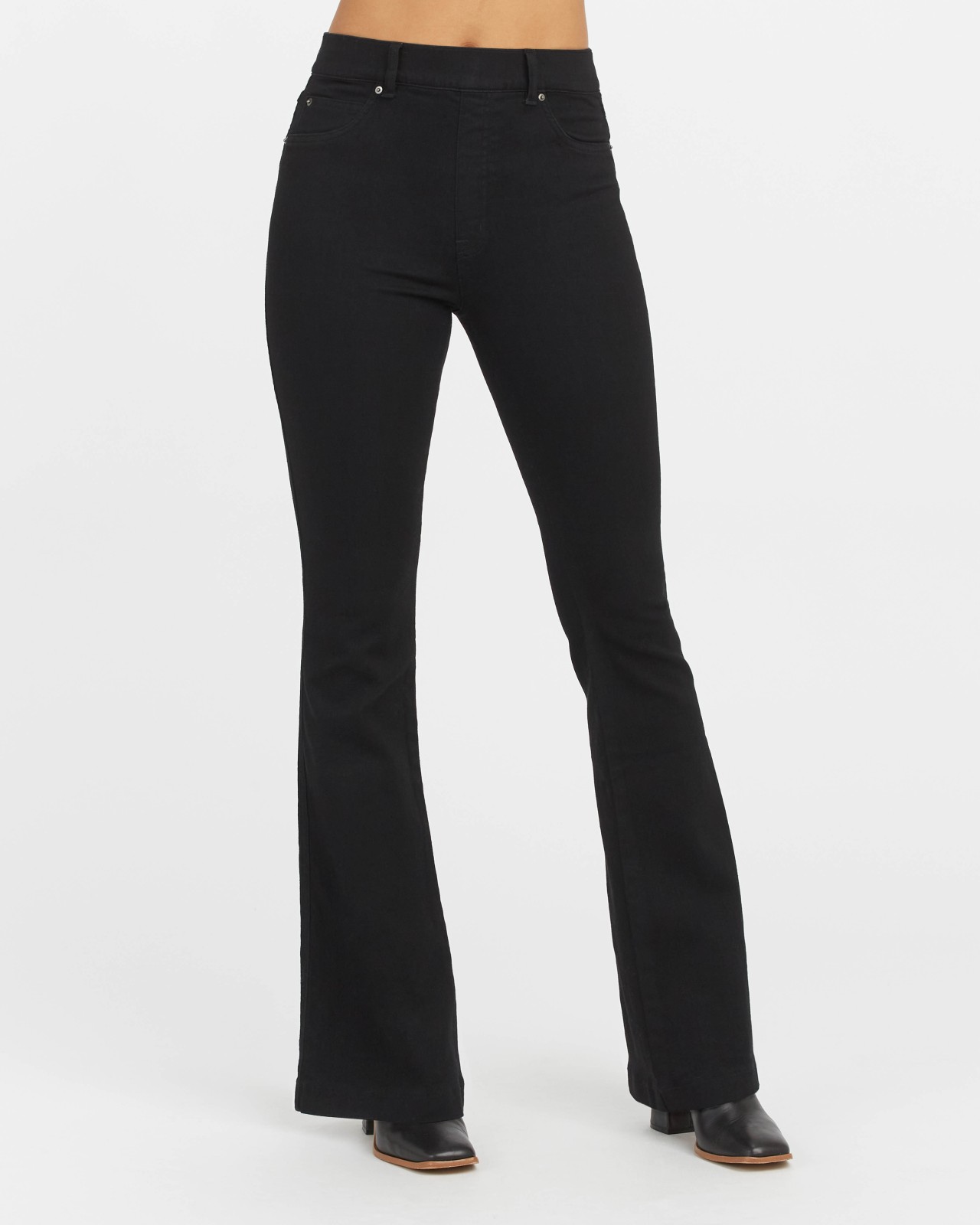 Spanx 20326R Denim Flare Jeans Clean Black