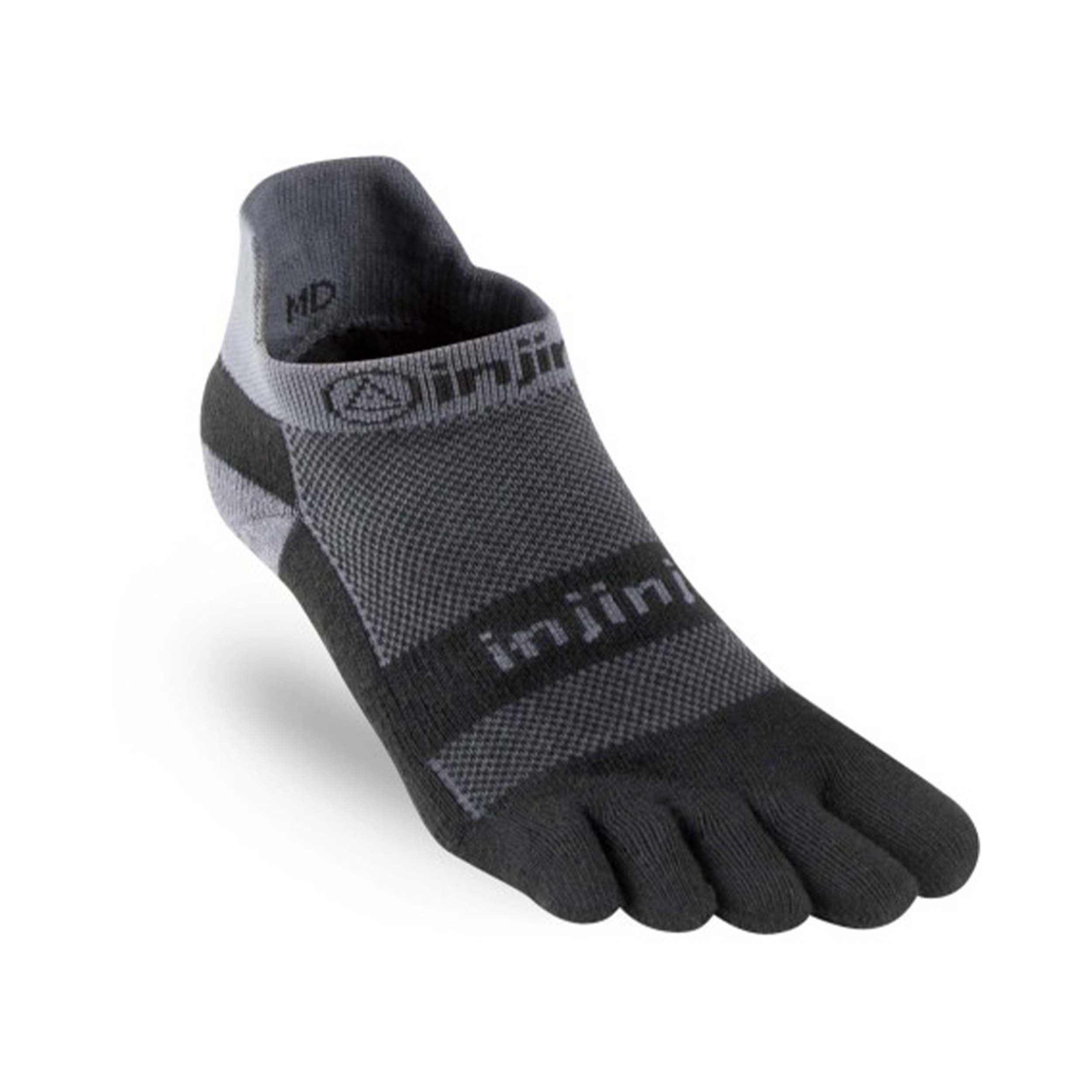 Injinji 203110 Teensokken Run Midweight No-Show Coolmax Black/Gray