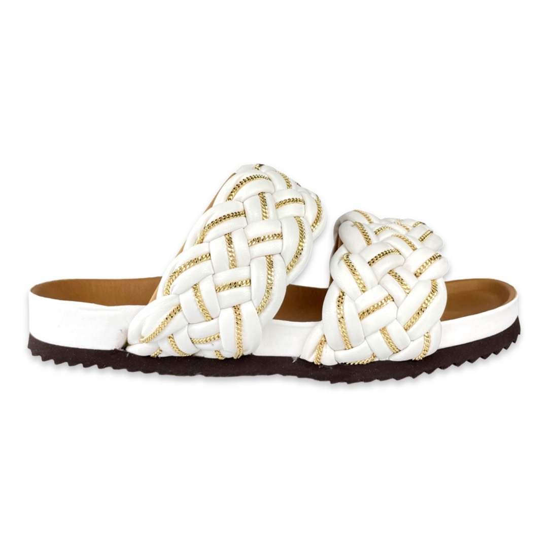 Toral slipper vlecht BCO/ORO
