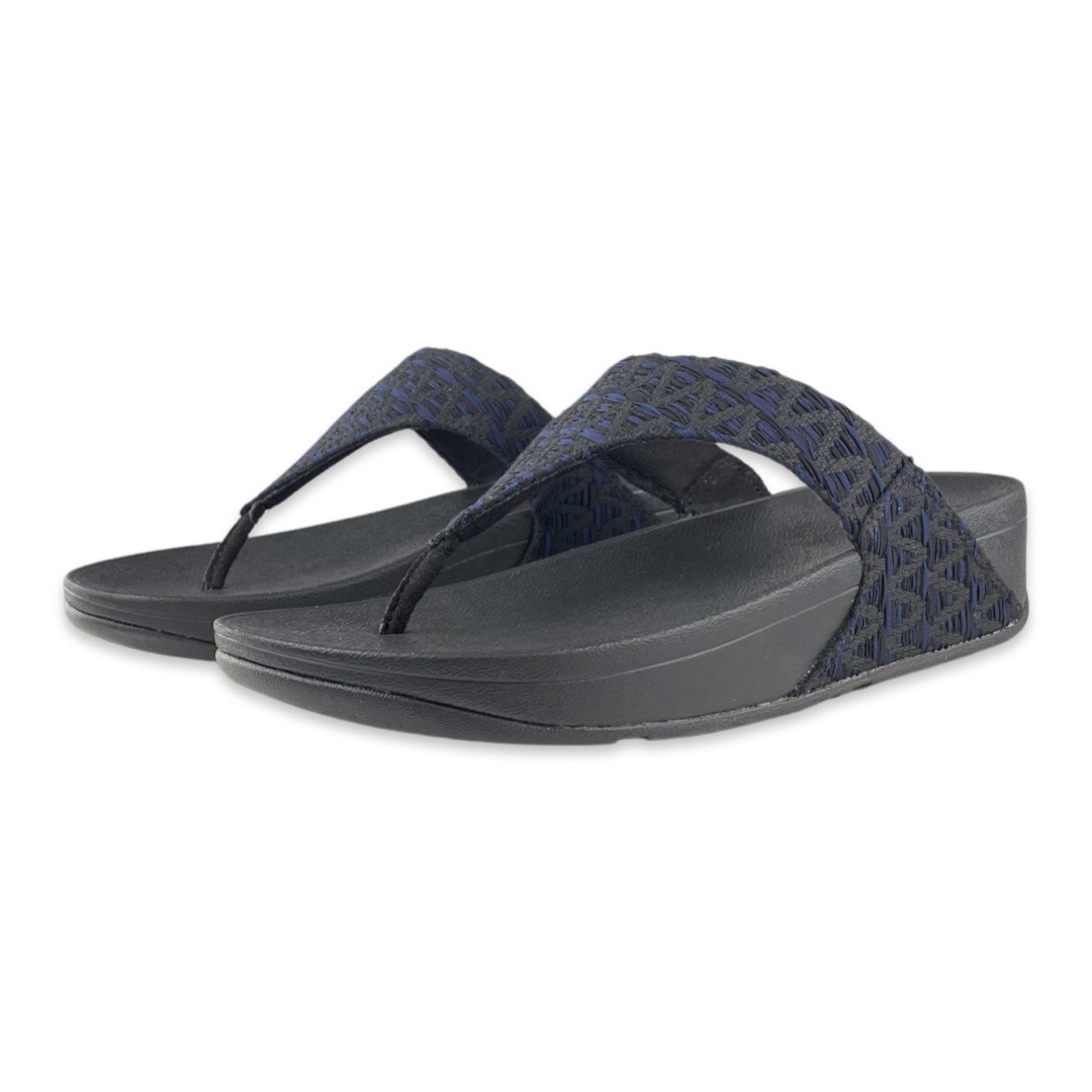 FitFlop  FZ3 Slipper Lulu Geo-Webbing Black Mix