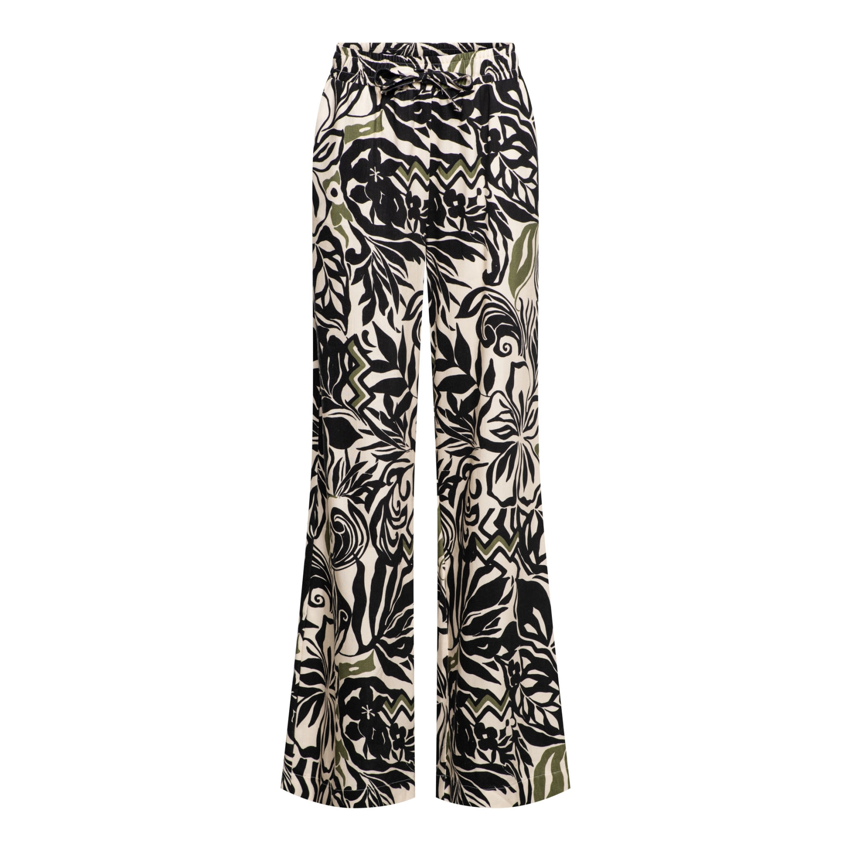 &Co PA356 Broek Avery Leaf Black Multi