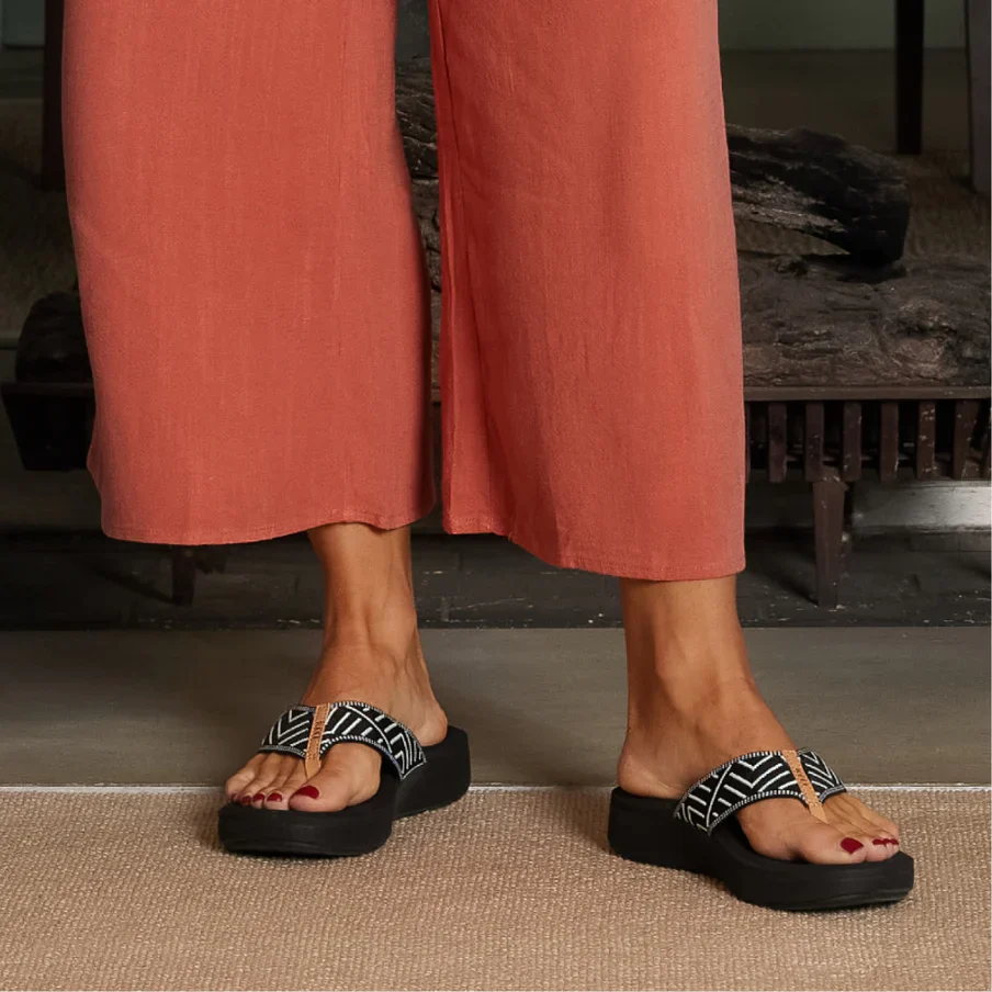 Reef CJ3581 Slipper Cushion Cloud TX Black/Geo