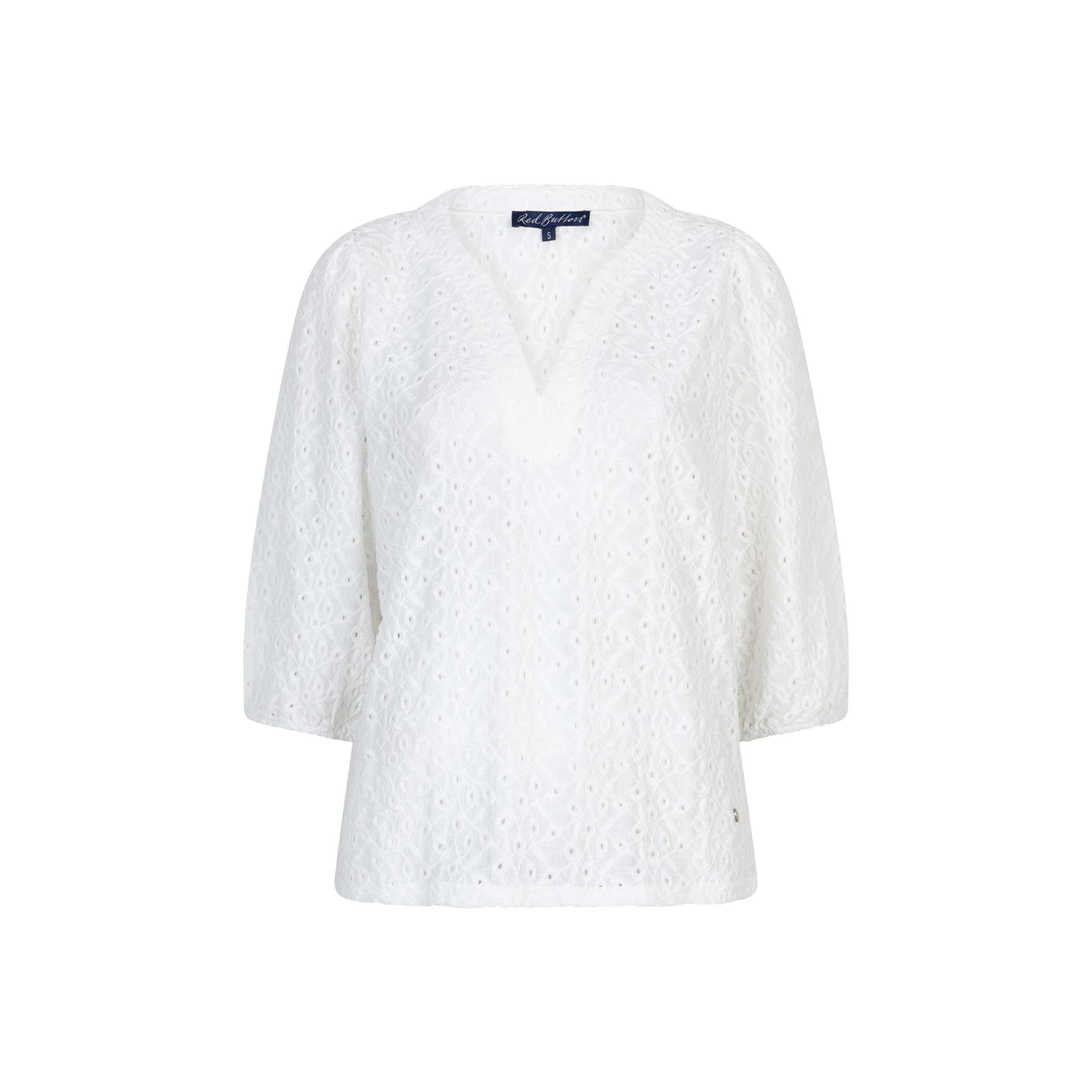 Red Button SRB4809 Shirt Ajour Offwhite