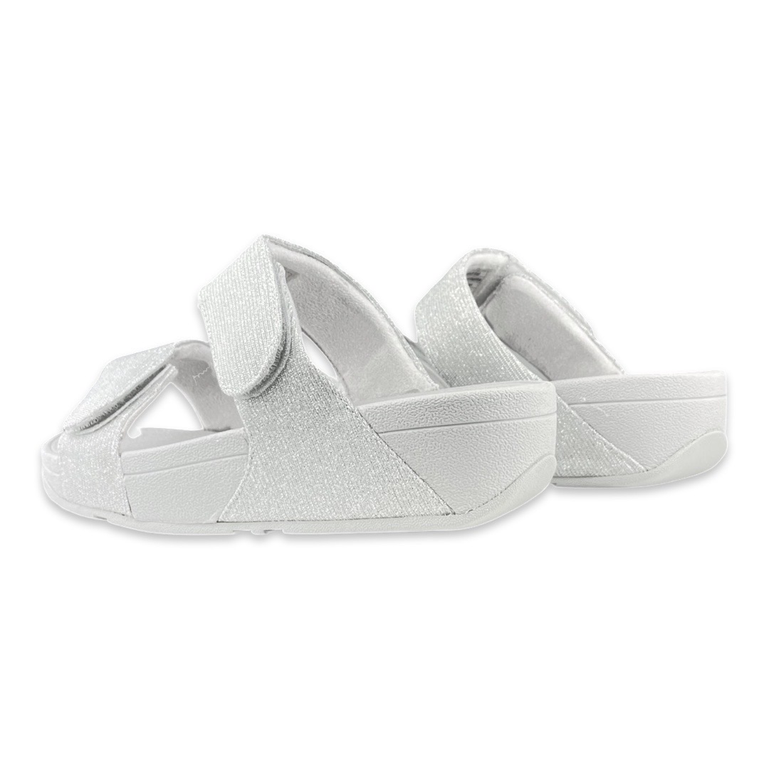 FitFlop FZ9 Slipper Lulu Adjustable Shimmerlux Silver