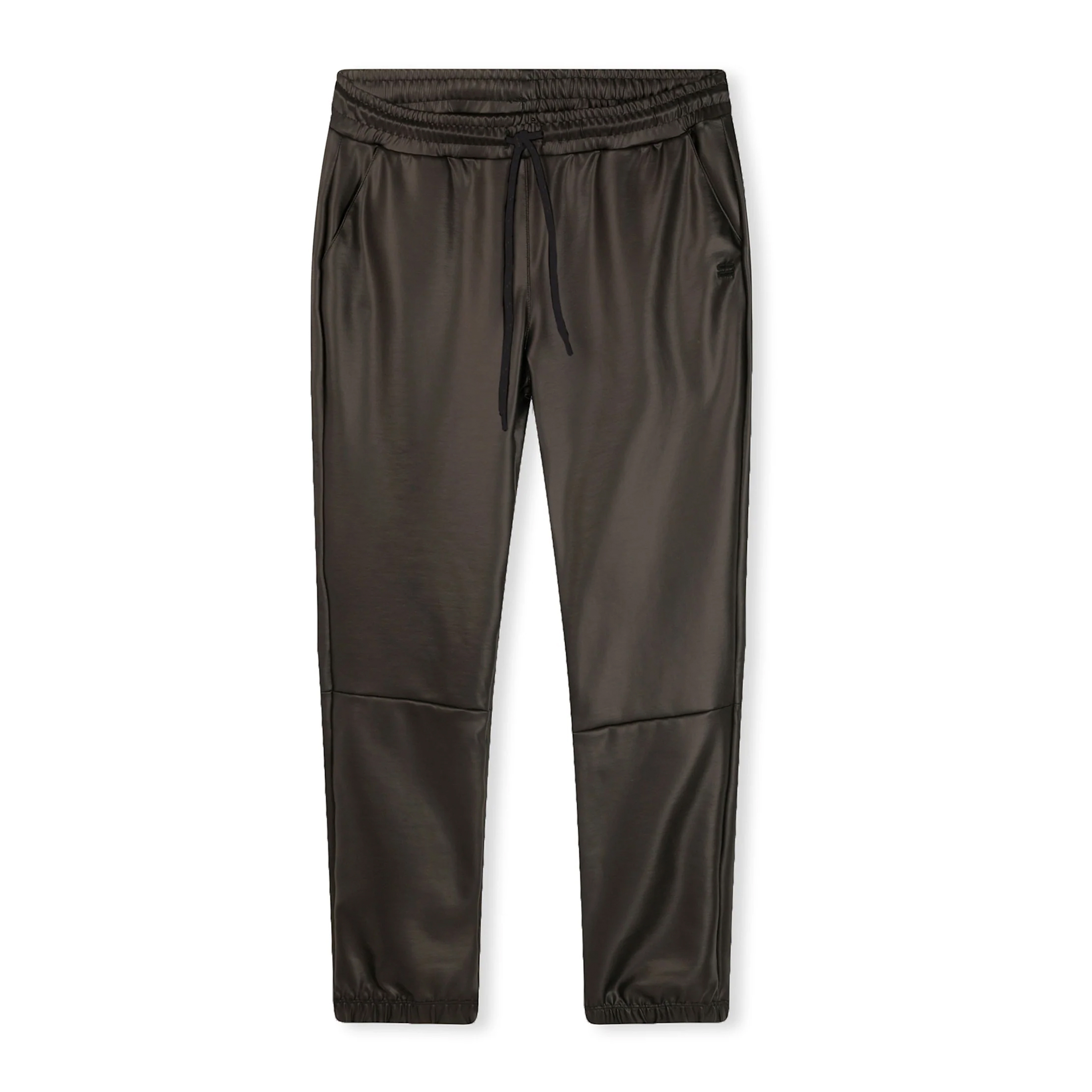 10Days Leather Cropped Jogger Black