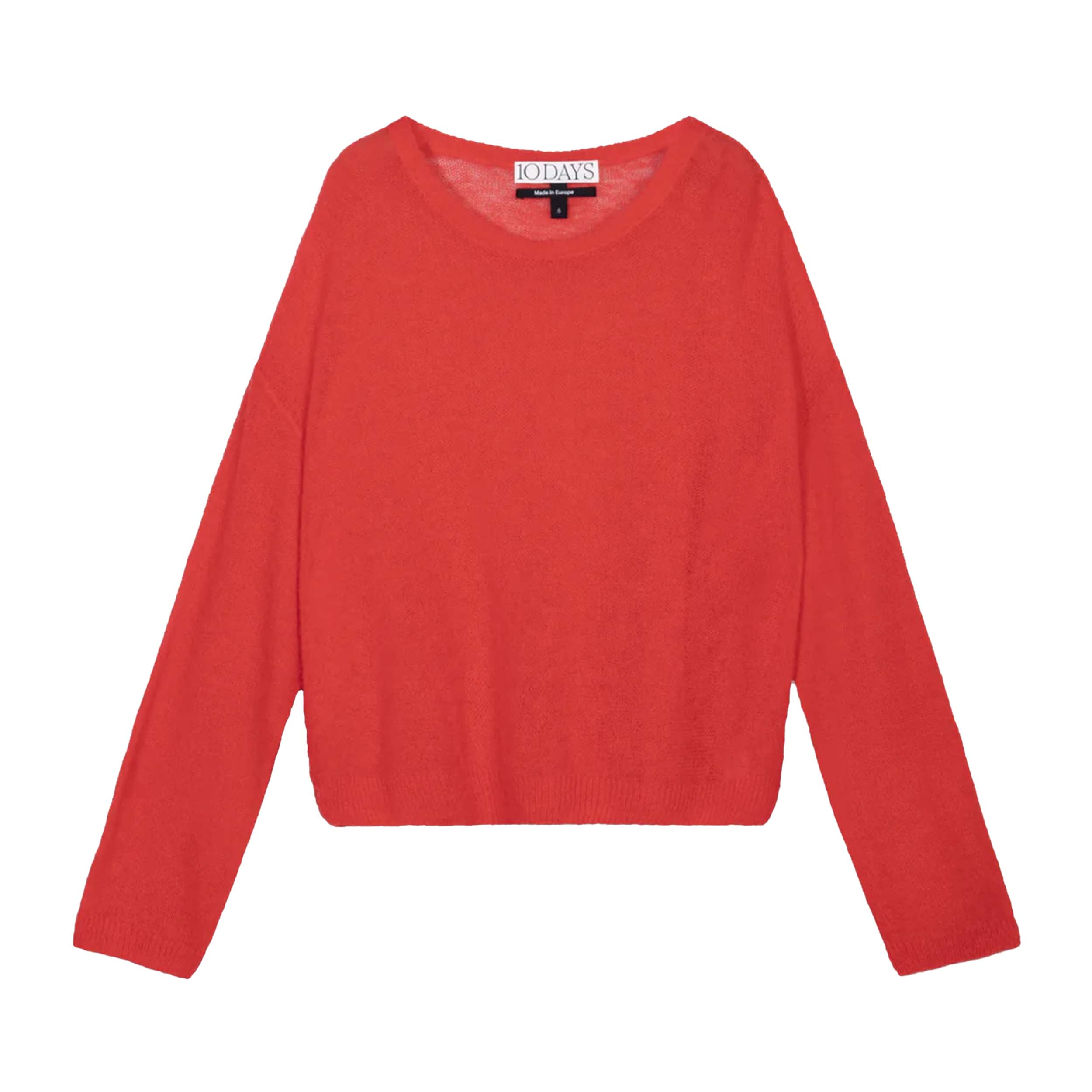 10DAYS Sweater Thin Knit Poppy Red