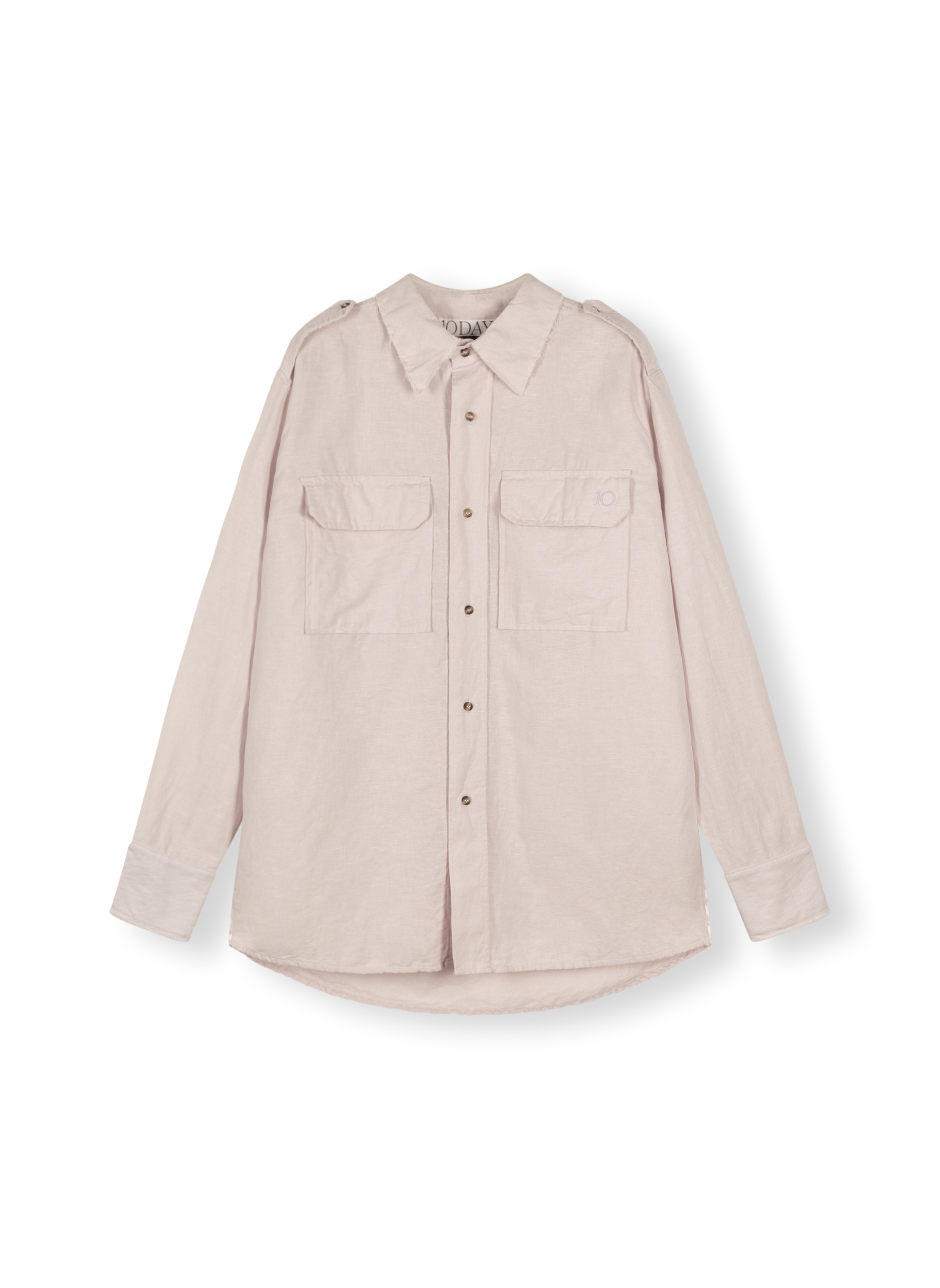 10DAYS Washed Linen Shirt Pale Lilac