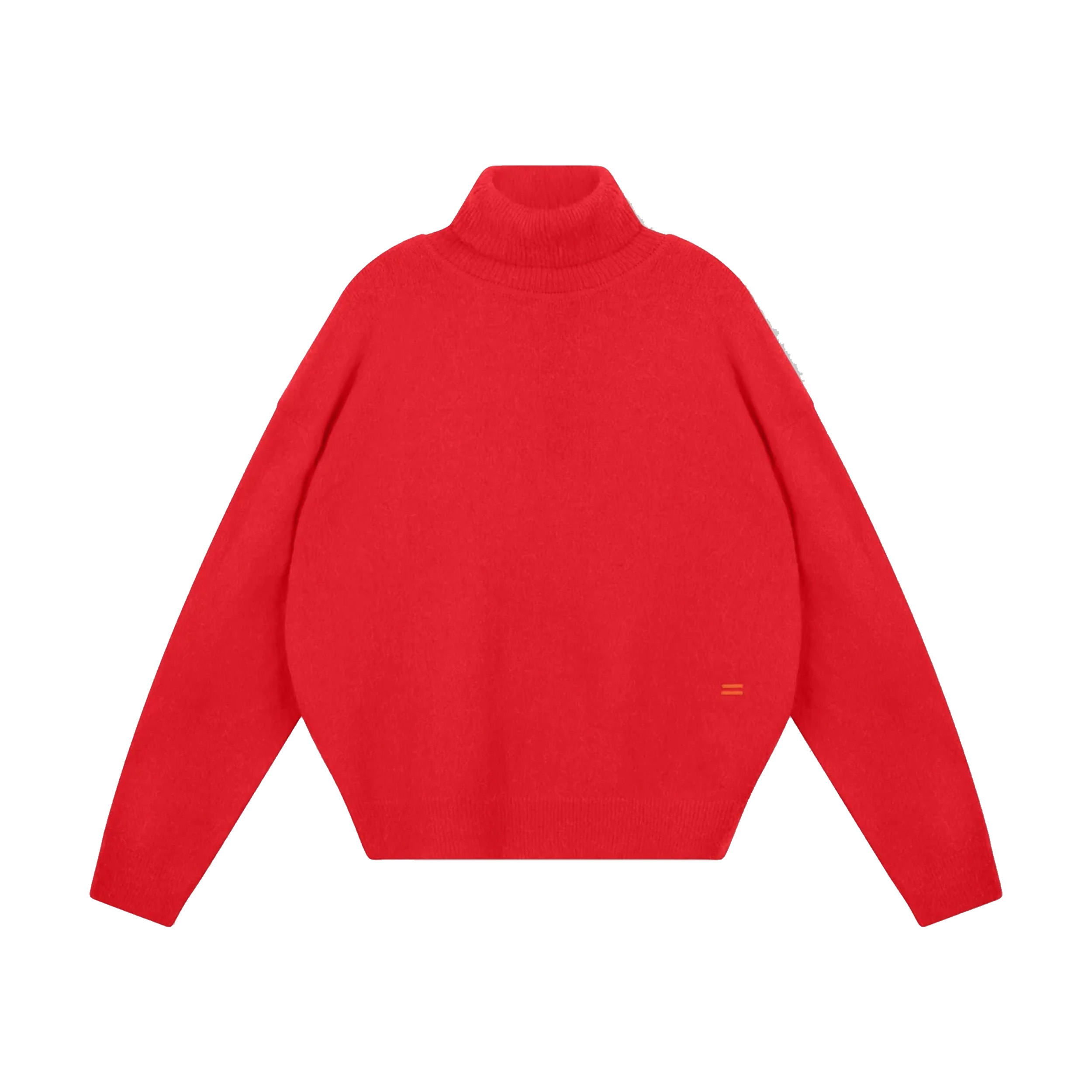 10DAYS Turtleneck Sweater Knit Coral Red
