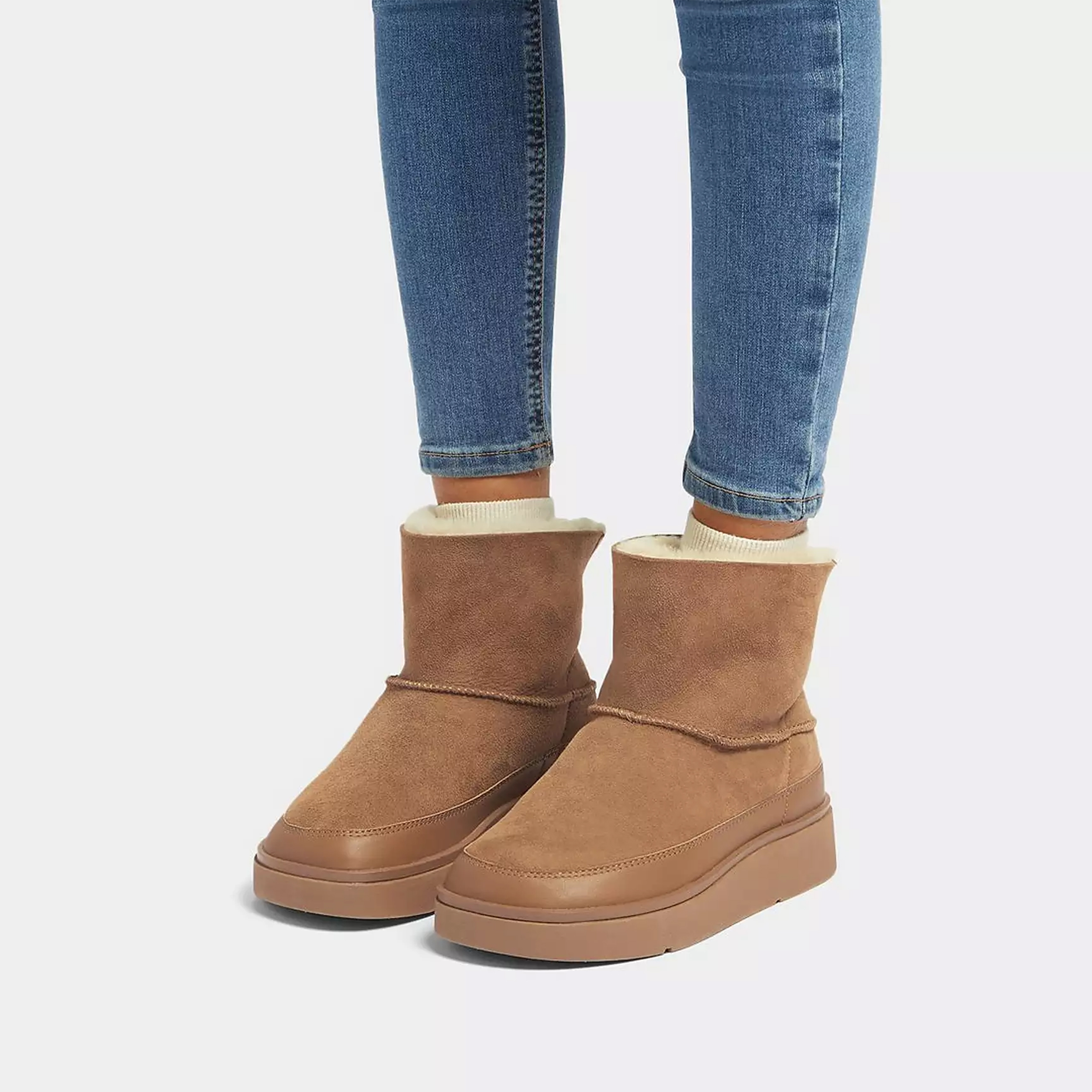FitFlop GS6-A69 Boot Gen-Ff Mini Double-Faced Shearling Desert Tan 