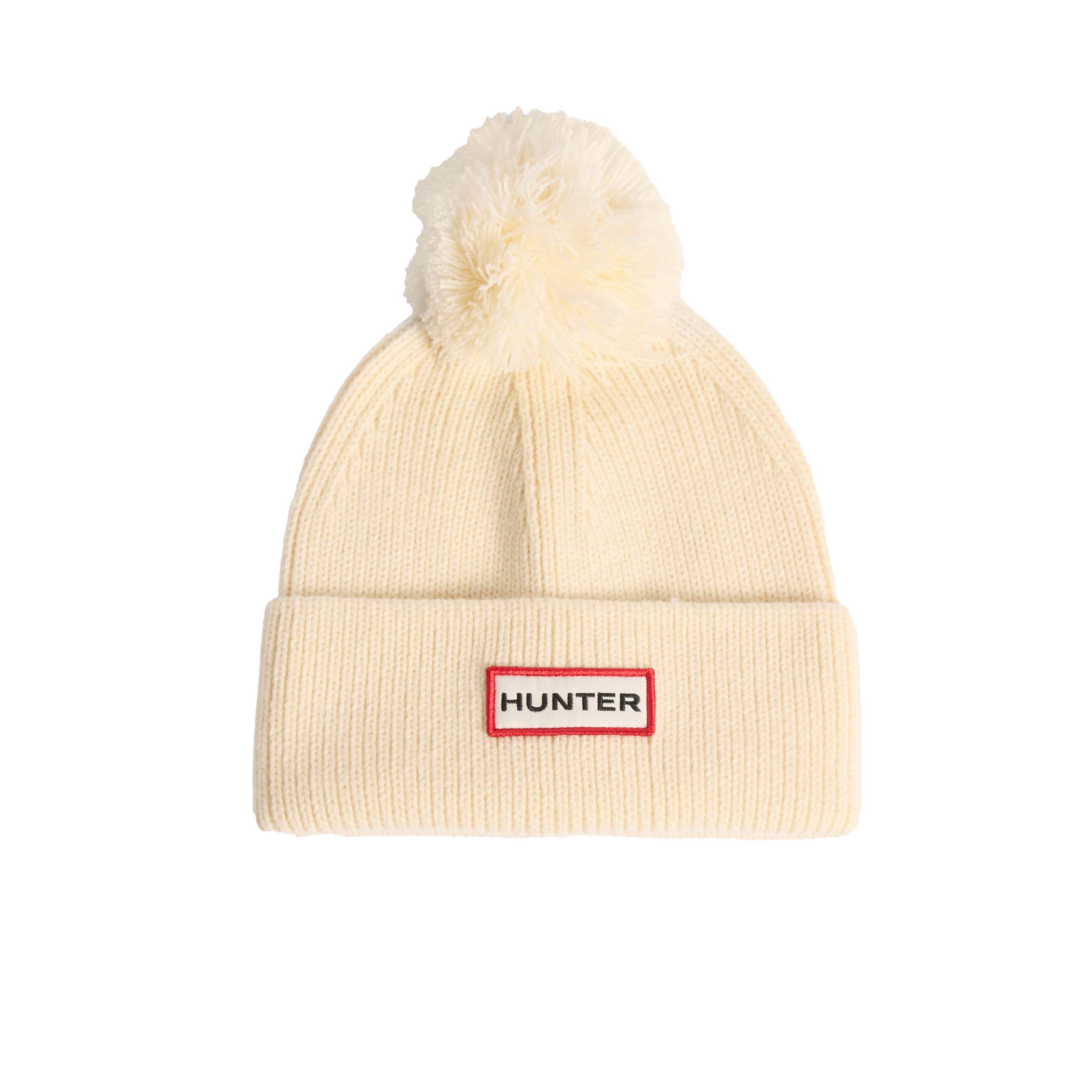 Hunter 29252 Beanie/Sjaal Set Arrinay Ribbed Pom Antique White