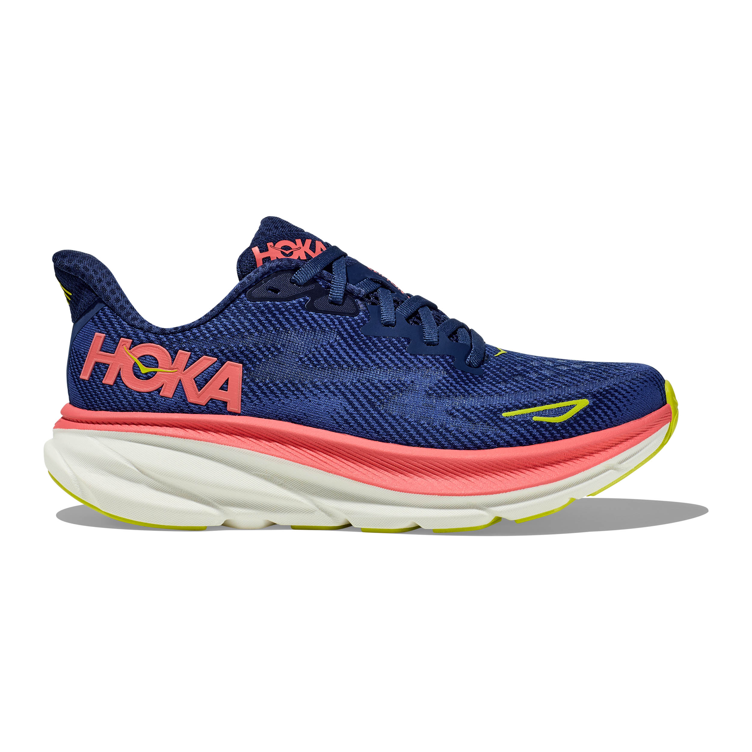 Hoka 1127896 Clifton 9 Women Evening Sky/Coral