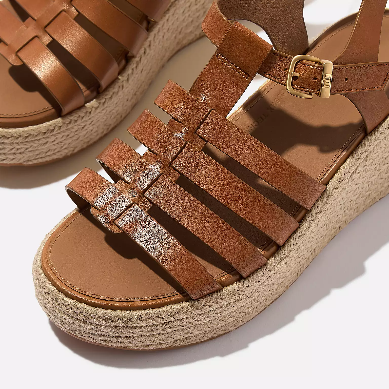 FitFlop JF5 Sandaal Platfforms Espadrilles Deep Tan