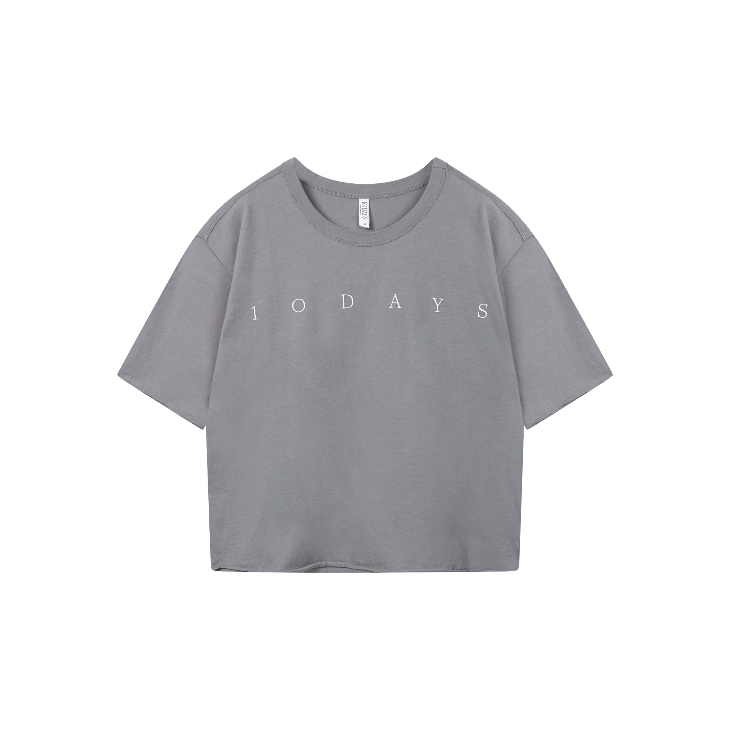 10DAYS 20-741-6201 Shirt Short Sleeve Logo Light Graphite