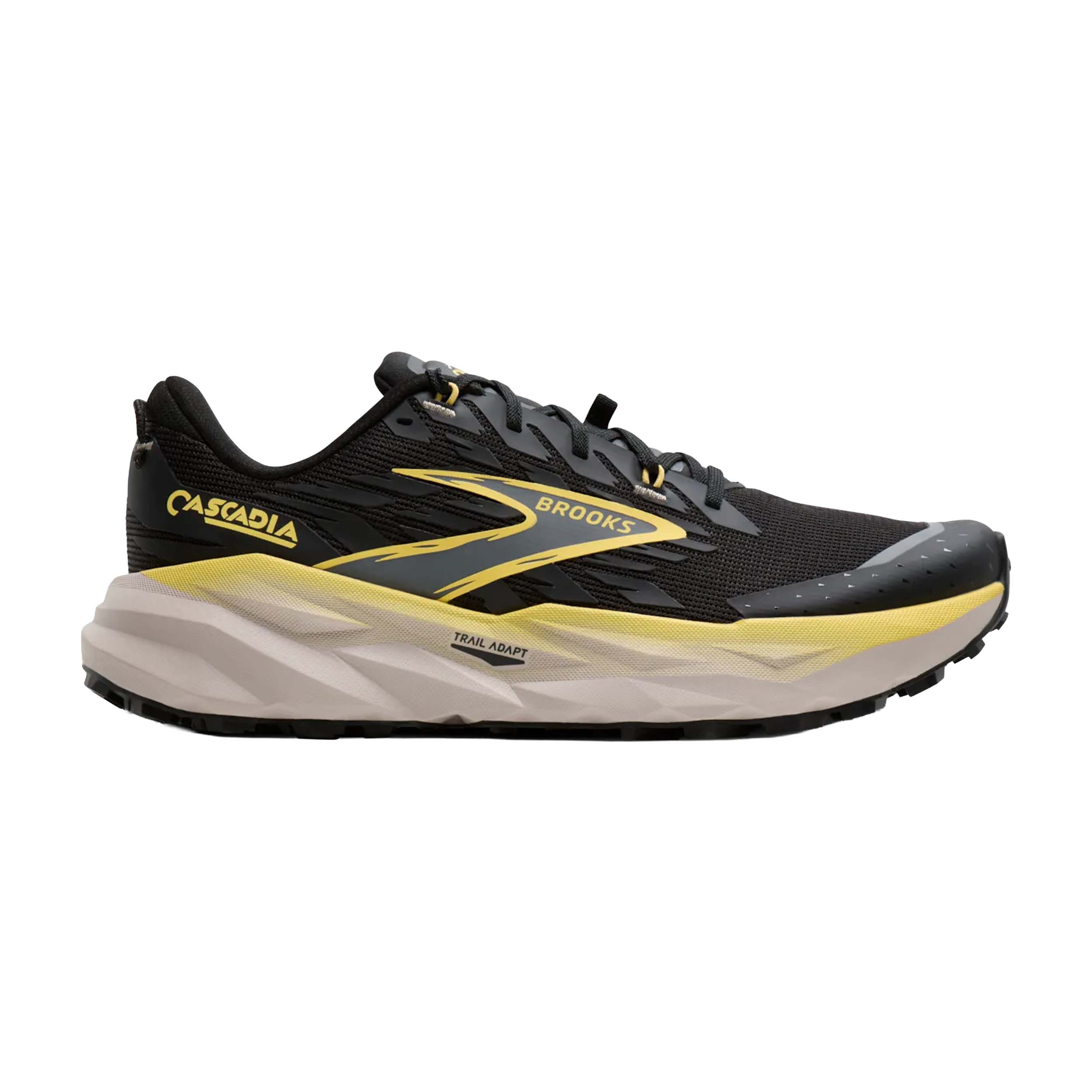Brooks 110457 Cascadia 17 Men Black/Yellow/Chateau