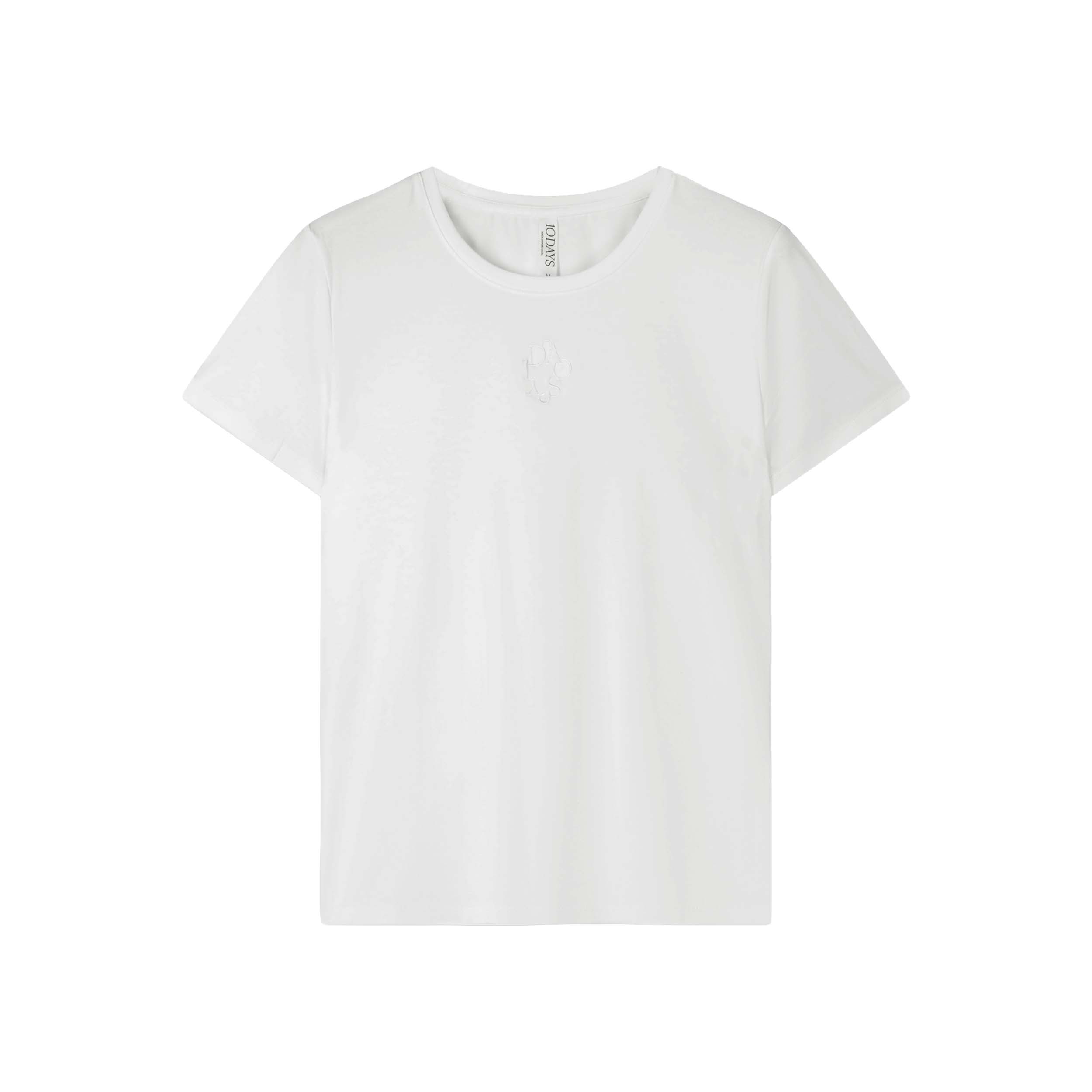 10DAYS 20-743-6201 Shirt Slim Short Sleeve Ecru