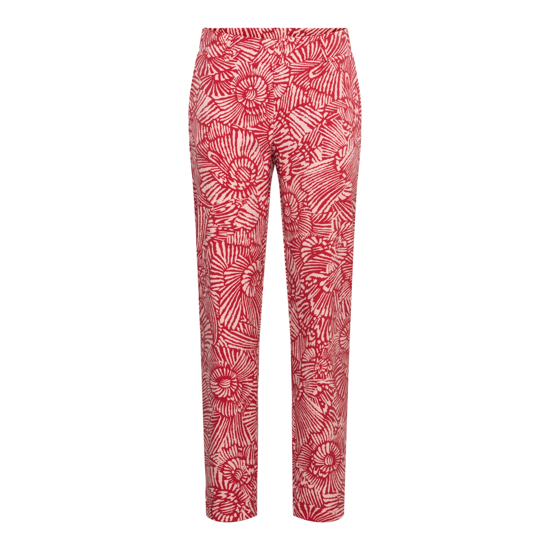 &Co PA362 Broek Posie Fossil Flower Stone Red Multi