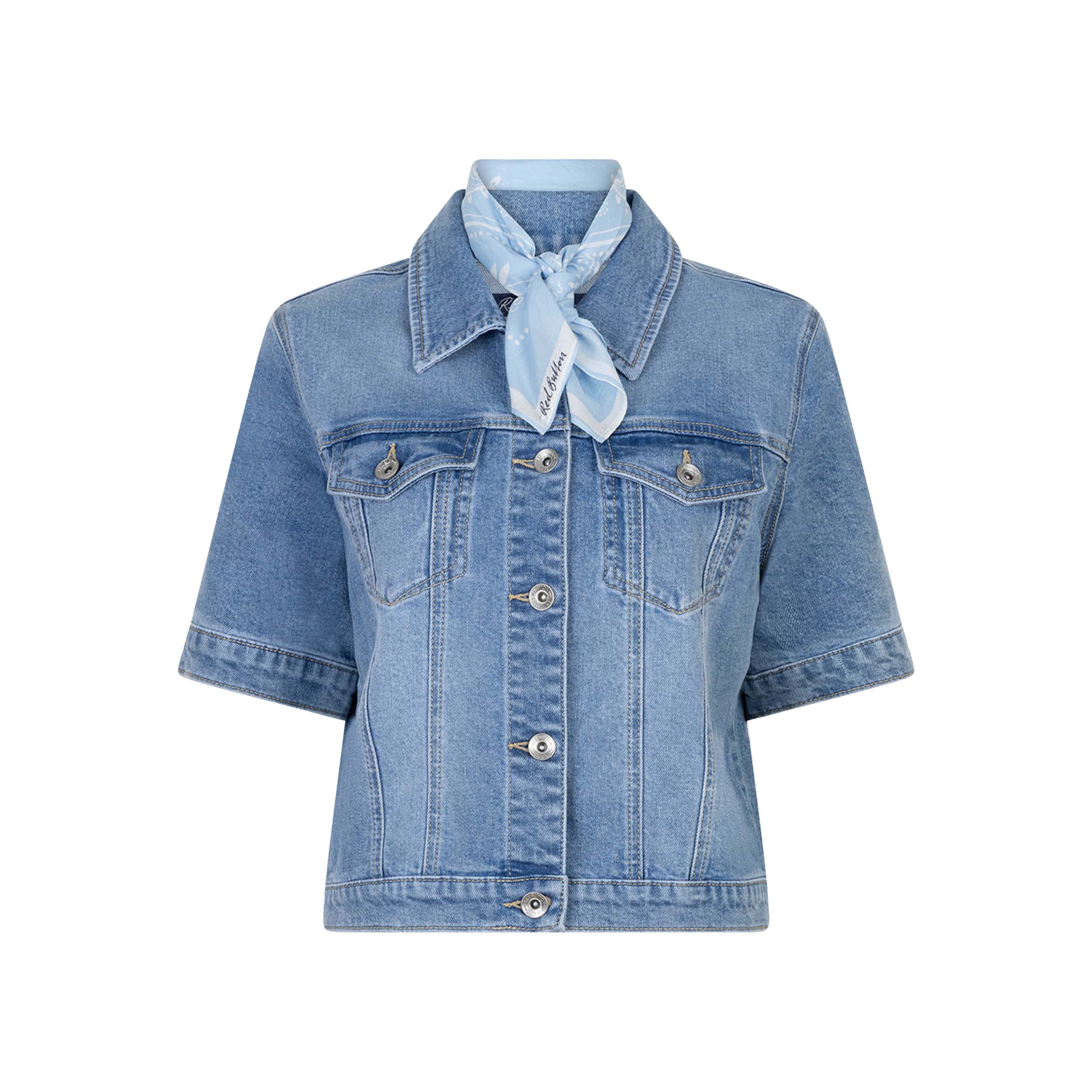 Red Button SRB4834 Blouse Jackie Bandana Midstone