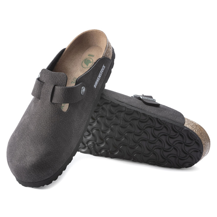 Birkenstock 1023624 Muil Boston Vegan Desert Dust Black Narrow