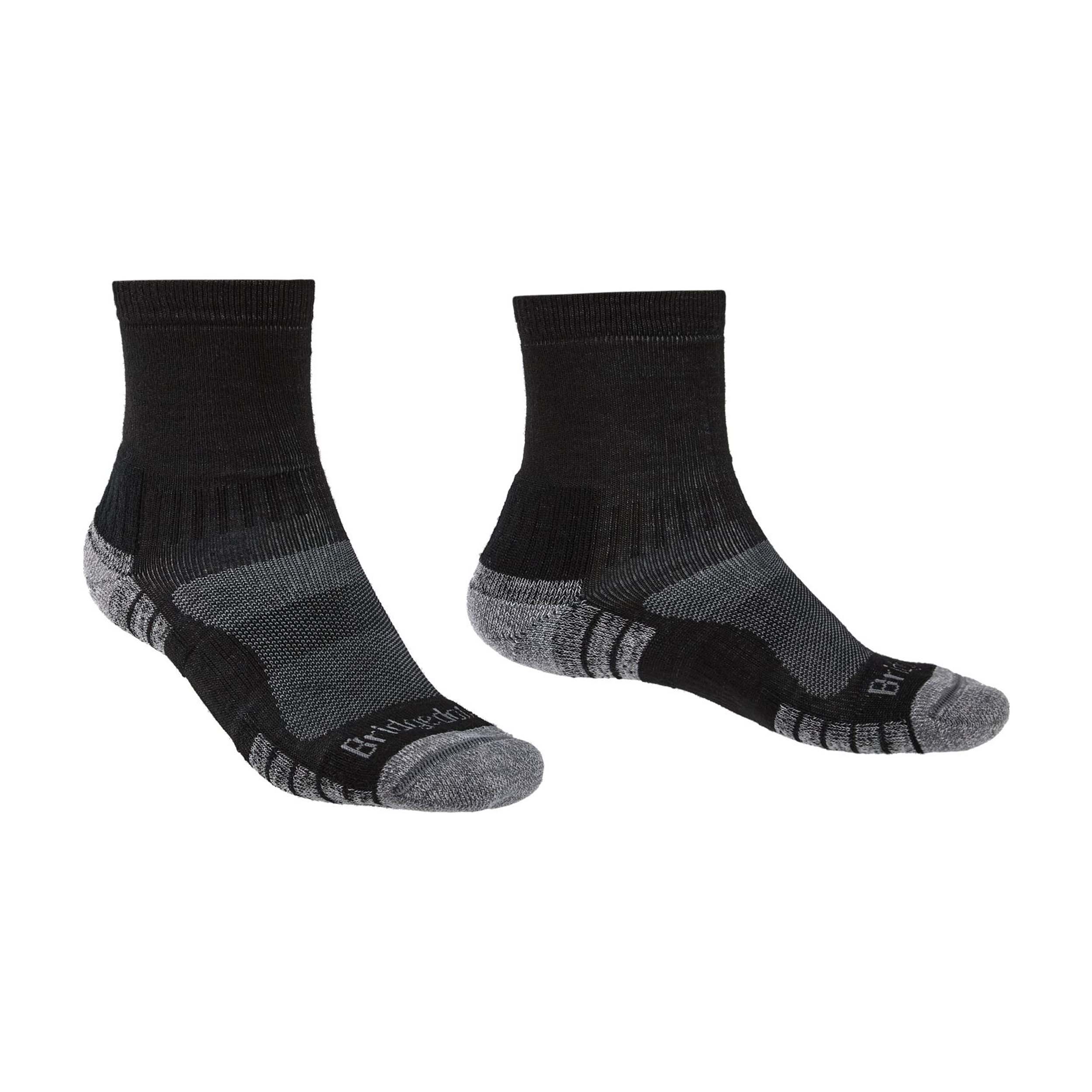 Bridgedale 710528 Lightweight Merino Performance 3/4 Crew Black/Silver
