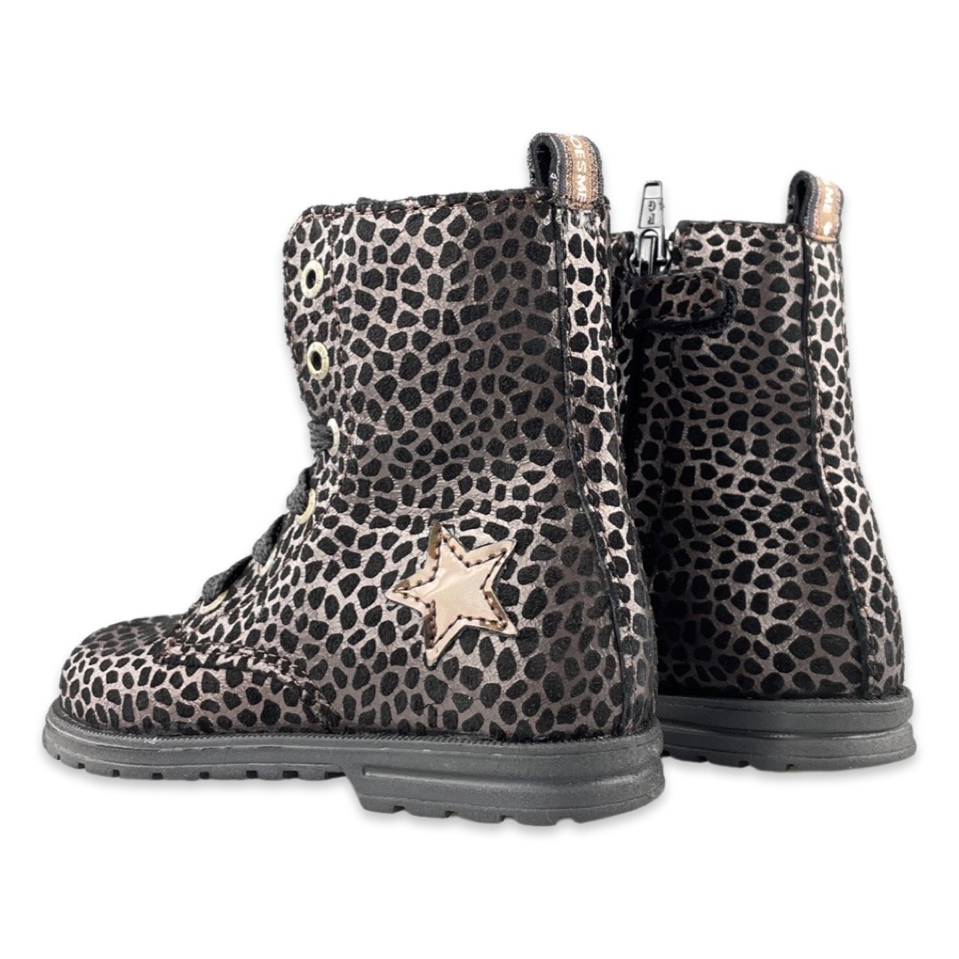 Shoesme DE22W094 Boot Dessert Bronze Black Dots