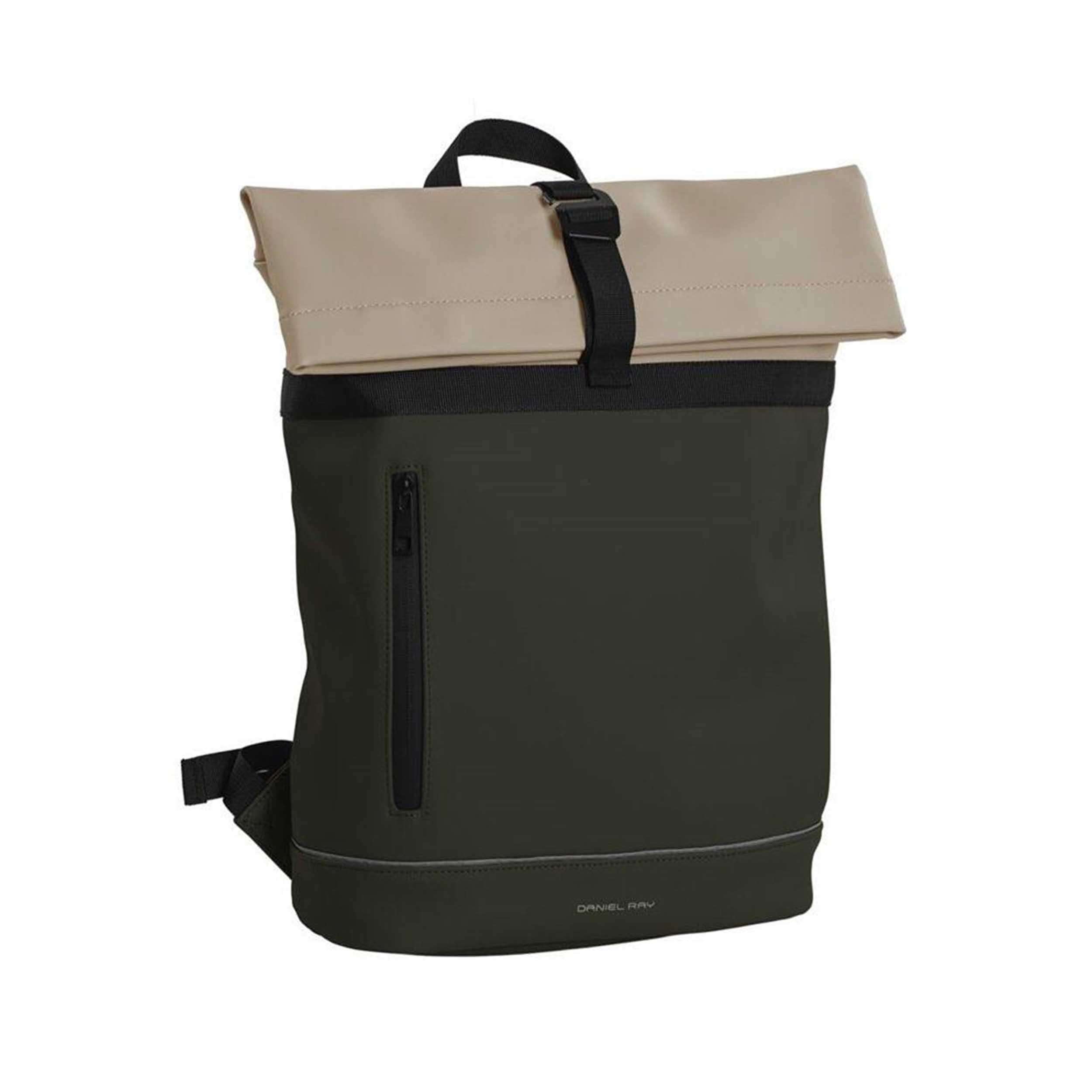 Daniel Ray 1467 Rolltop Rugtas Groot Hampton Mosgroen/Khaki Daniel Ray 1467 Rolltop Rugtas Groot Hampton Mosgroen/Khaki