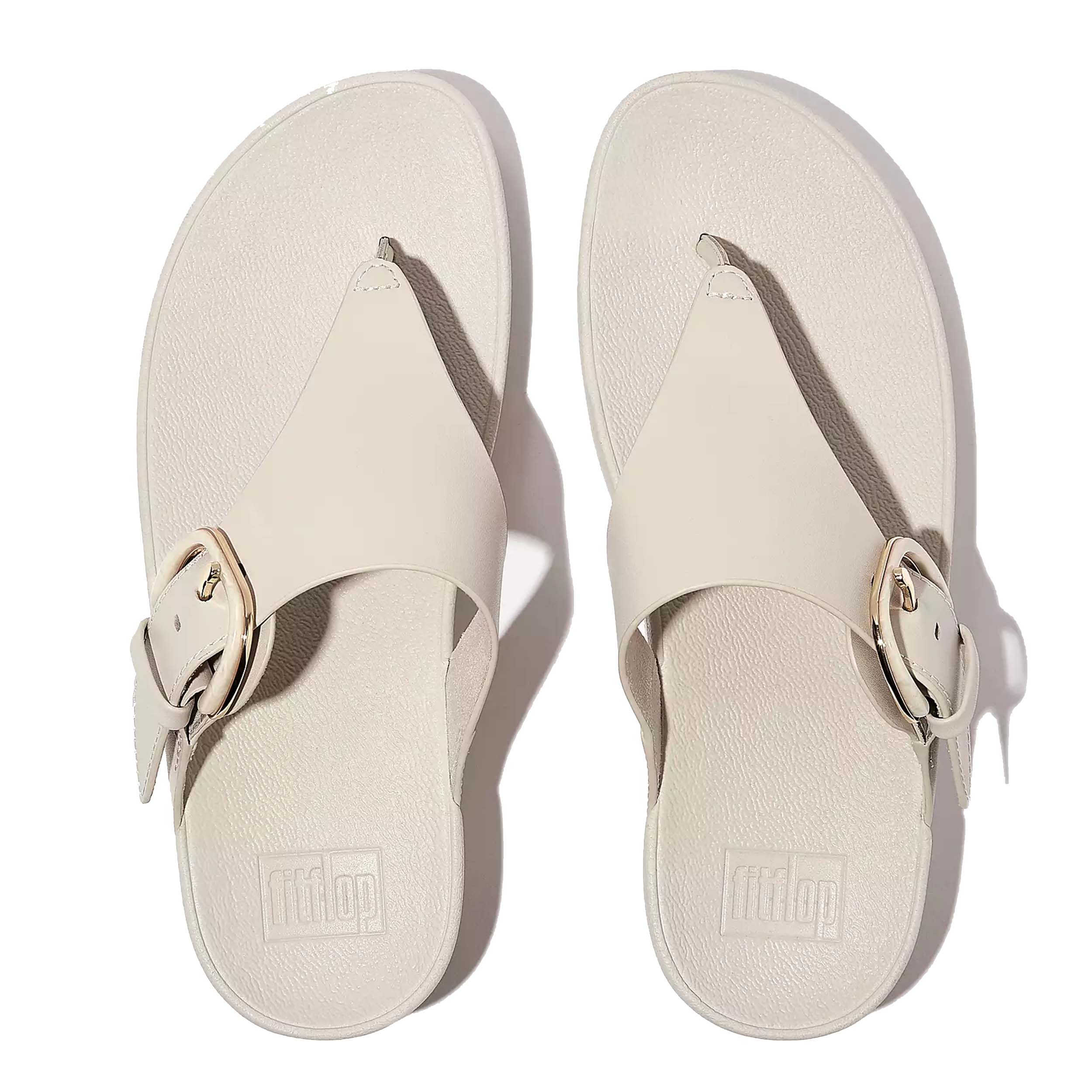FitFlop JE9 Slipper Lulu Resin Buckle Paris Beige
