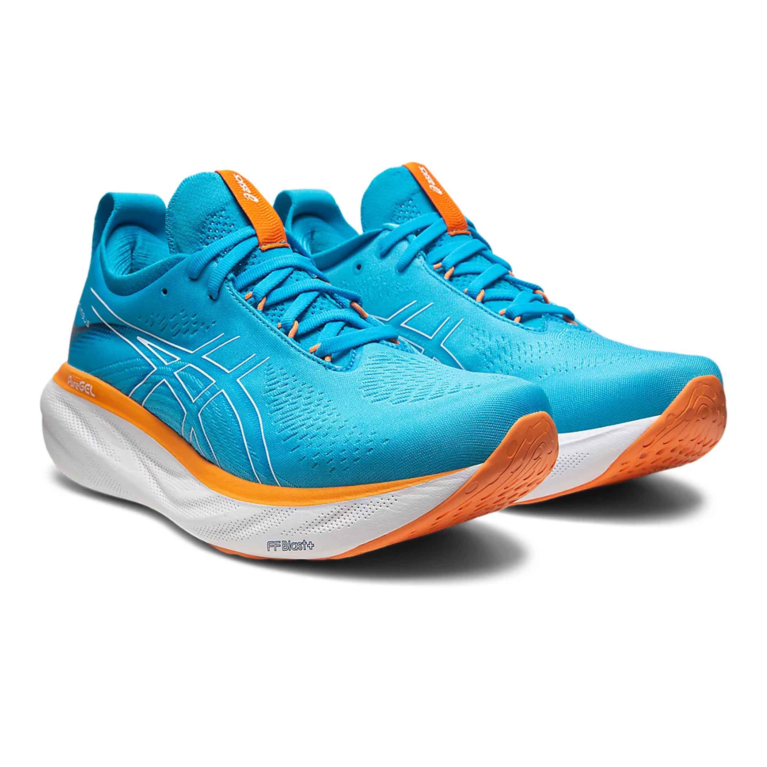 Asics 1011B547 Gel-Nimbus 25 Men Island Blue/Sun Peach