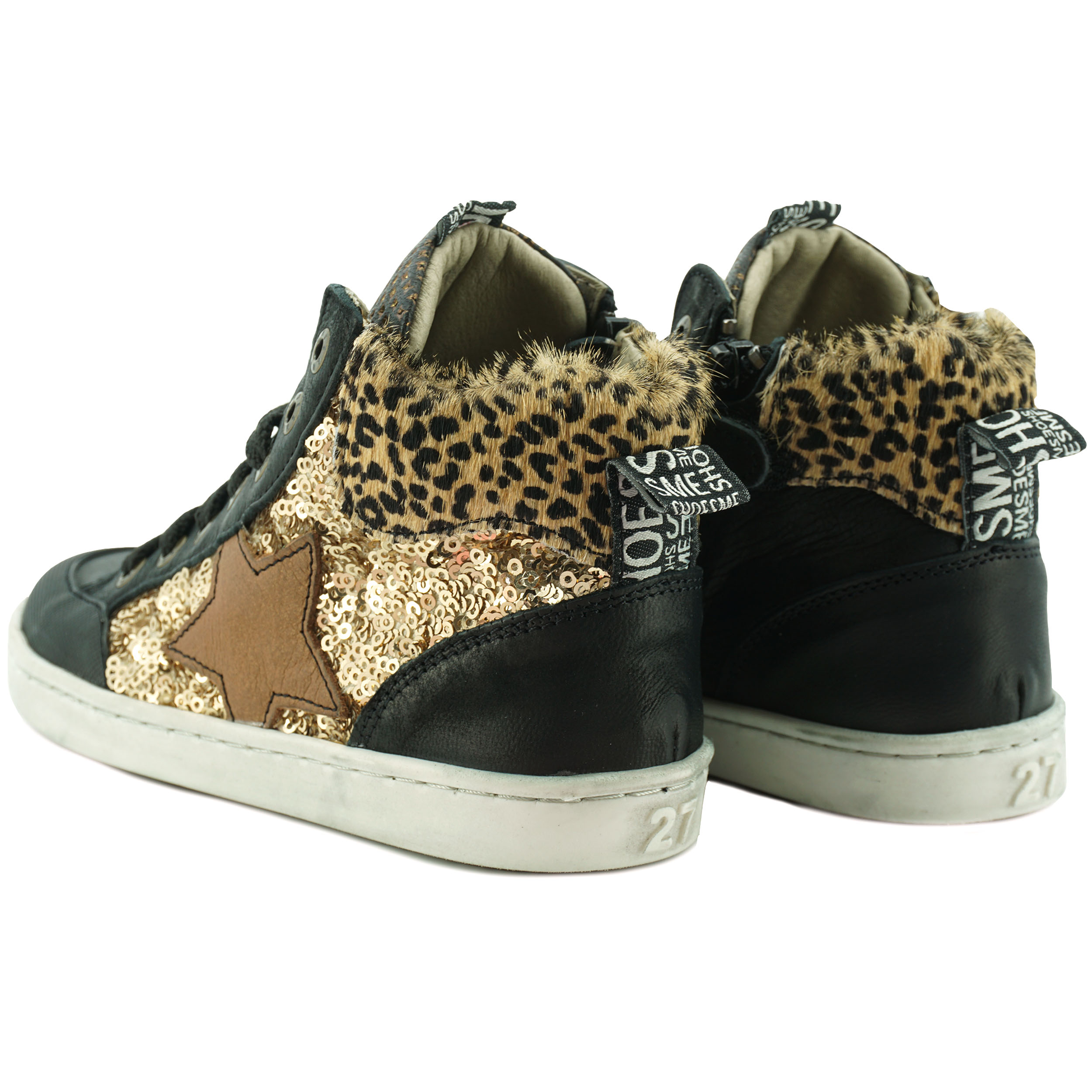Shoesme UR21W052 Sneaker Urban Black/Gold