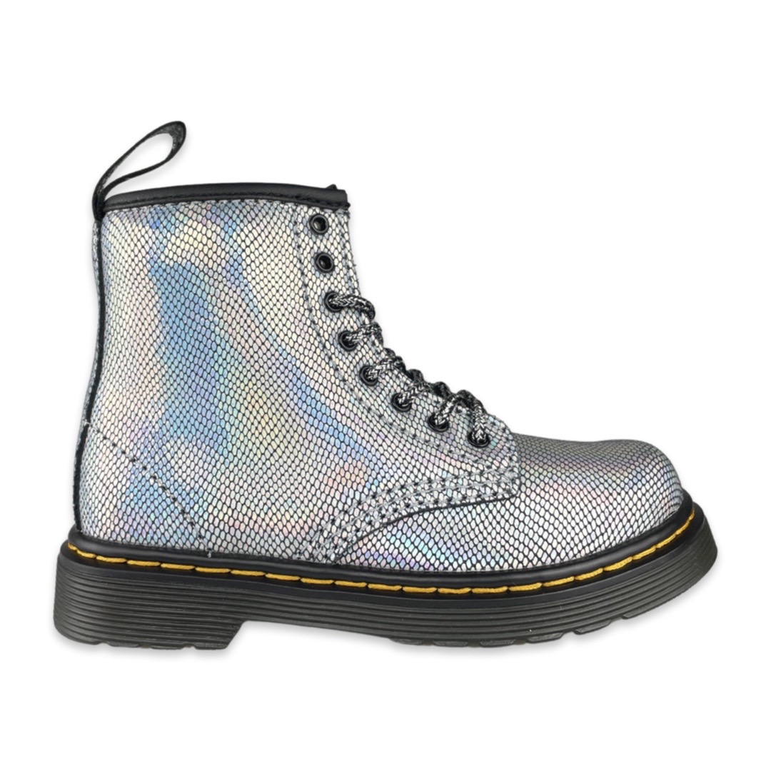 Dr. Martens 1460T Boot Silver Iridescent Reptile