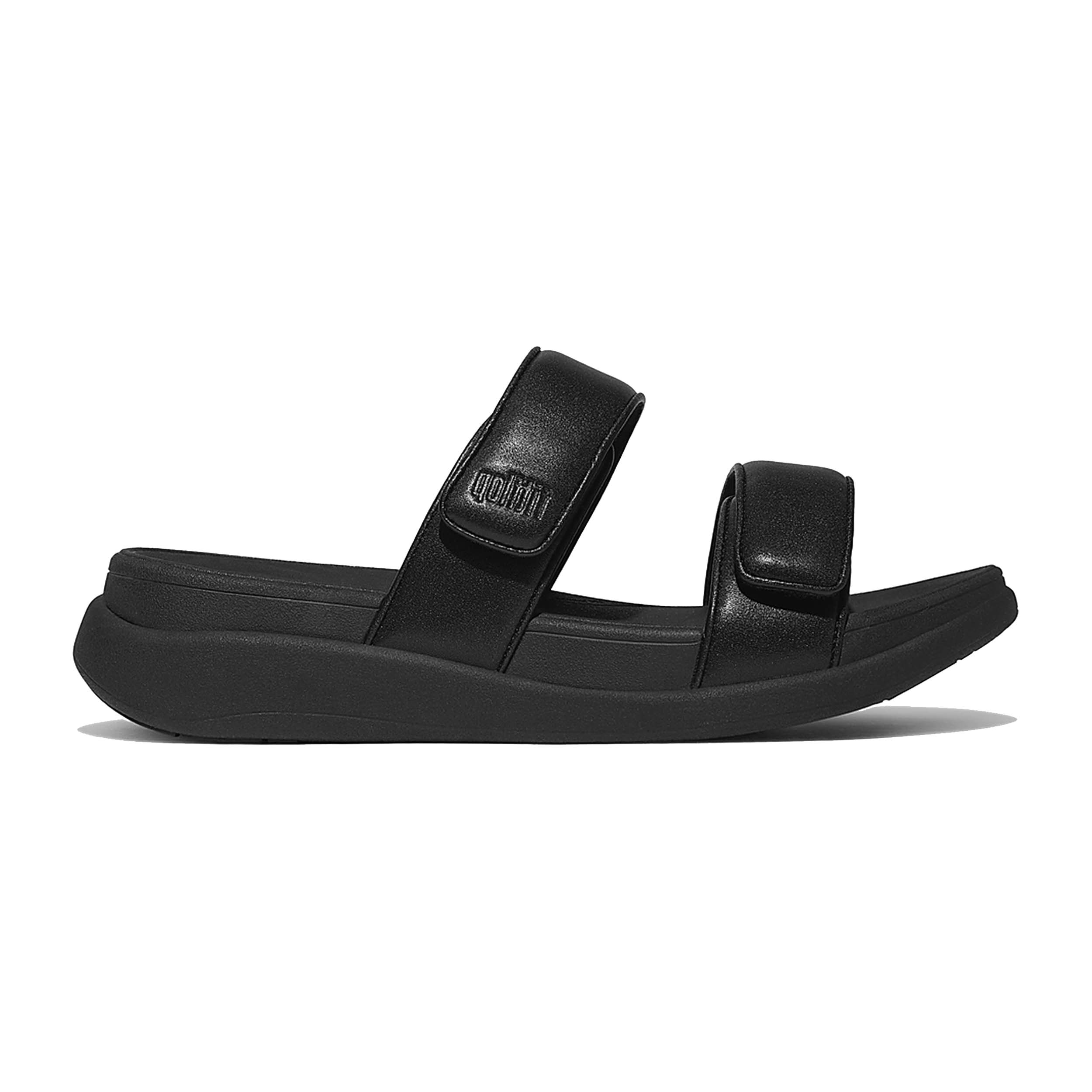 FitFlop IW2 Slipper F-Mode Go Ajustable Flatform Two-Bar All Black
