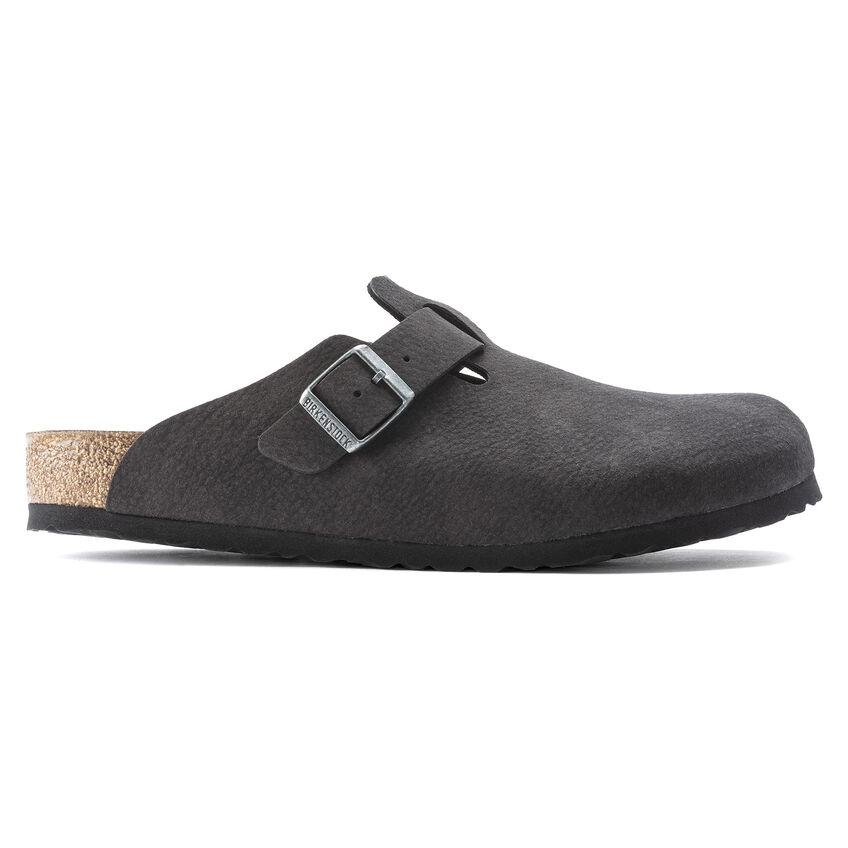 Birkenstock 1023624 Muil Boston Vegan Desert Dust Black Narrow