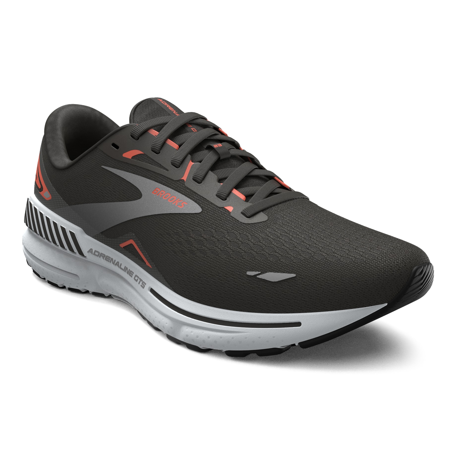 Brooks 110391 Adrenaline GTS 23 Men Black/Mandarin Red/Silver