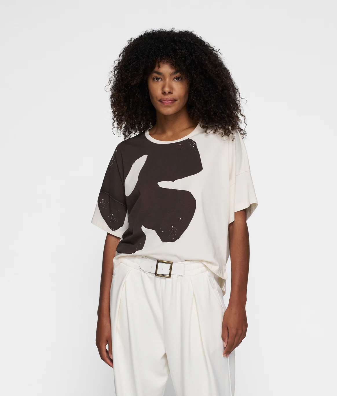 10DAYS 20-746-5201 Shirt Flower Ecru