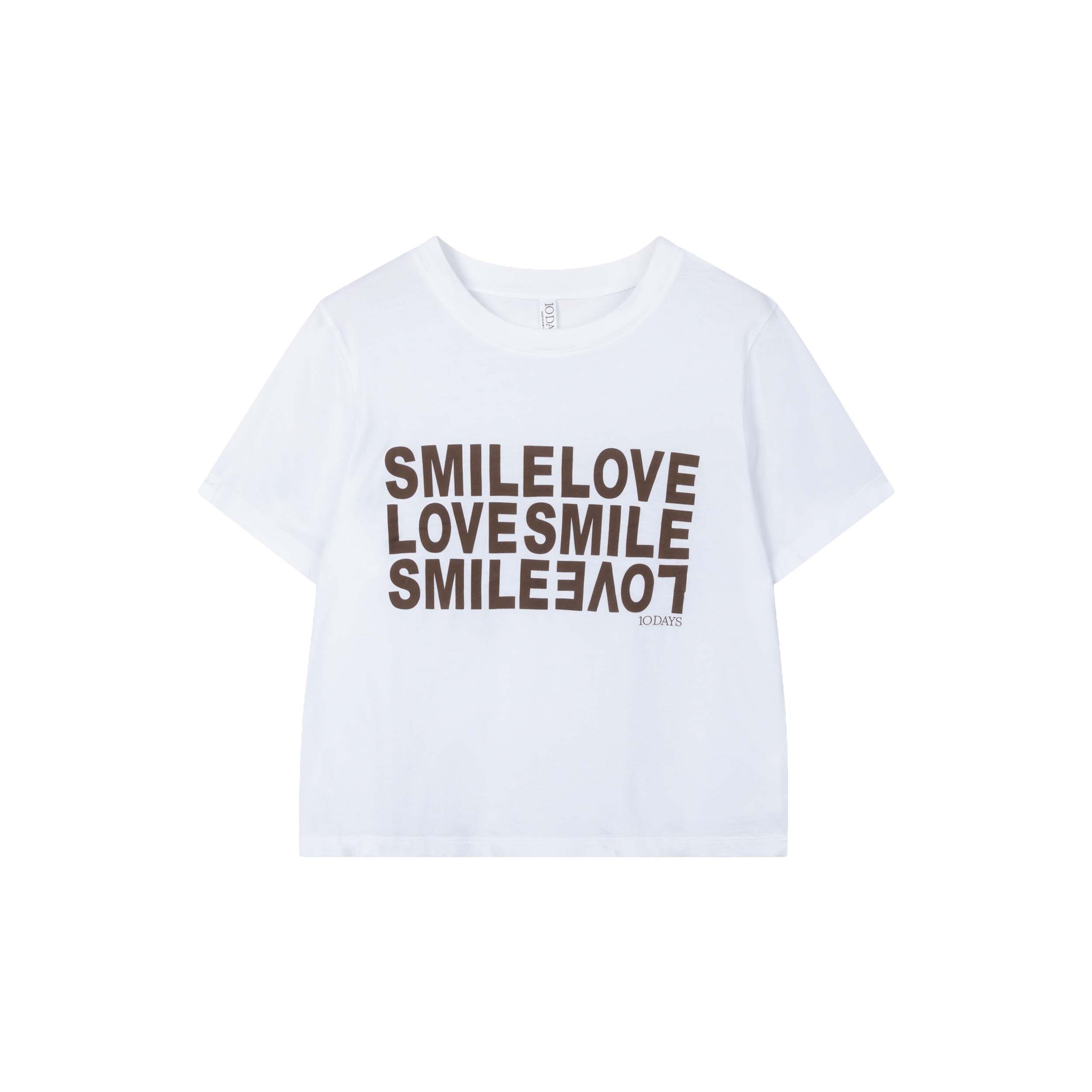 10DAYS 20-747-6201 Shirt Petit Smile Love White