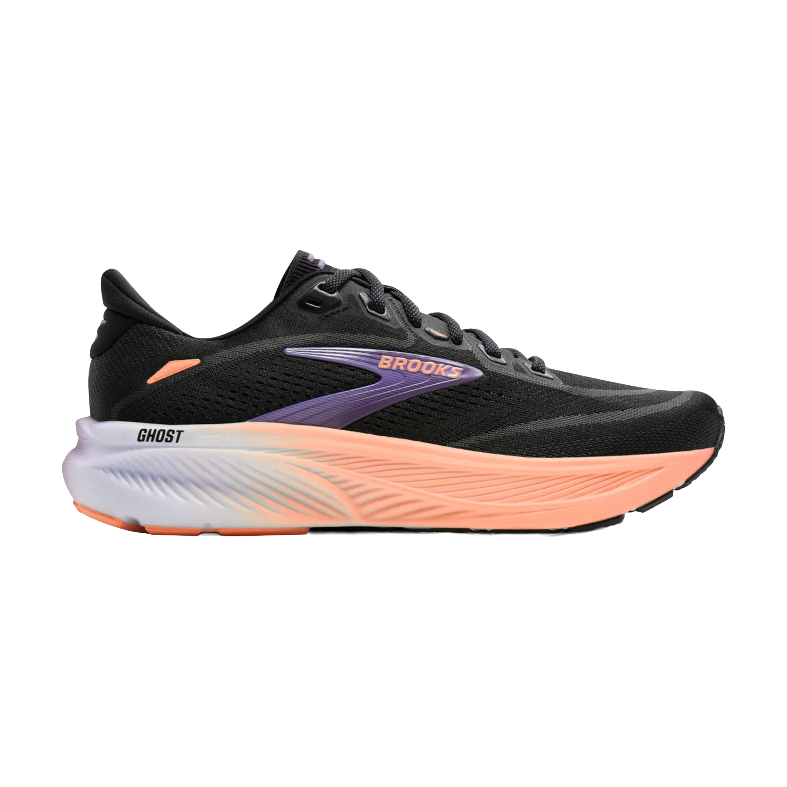 Brooks 120482 Ghost 18 Women Black/Mulled Grape/Peach