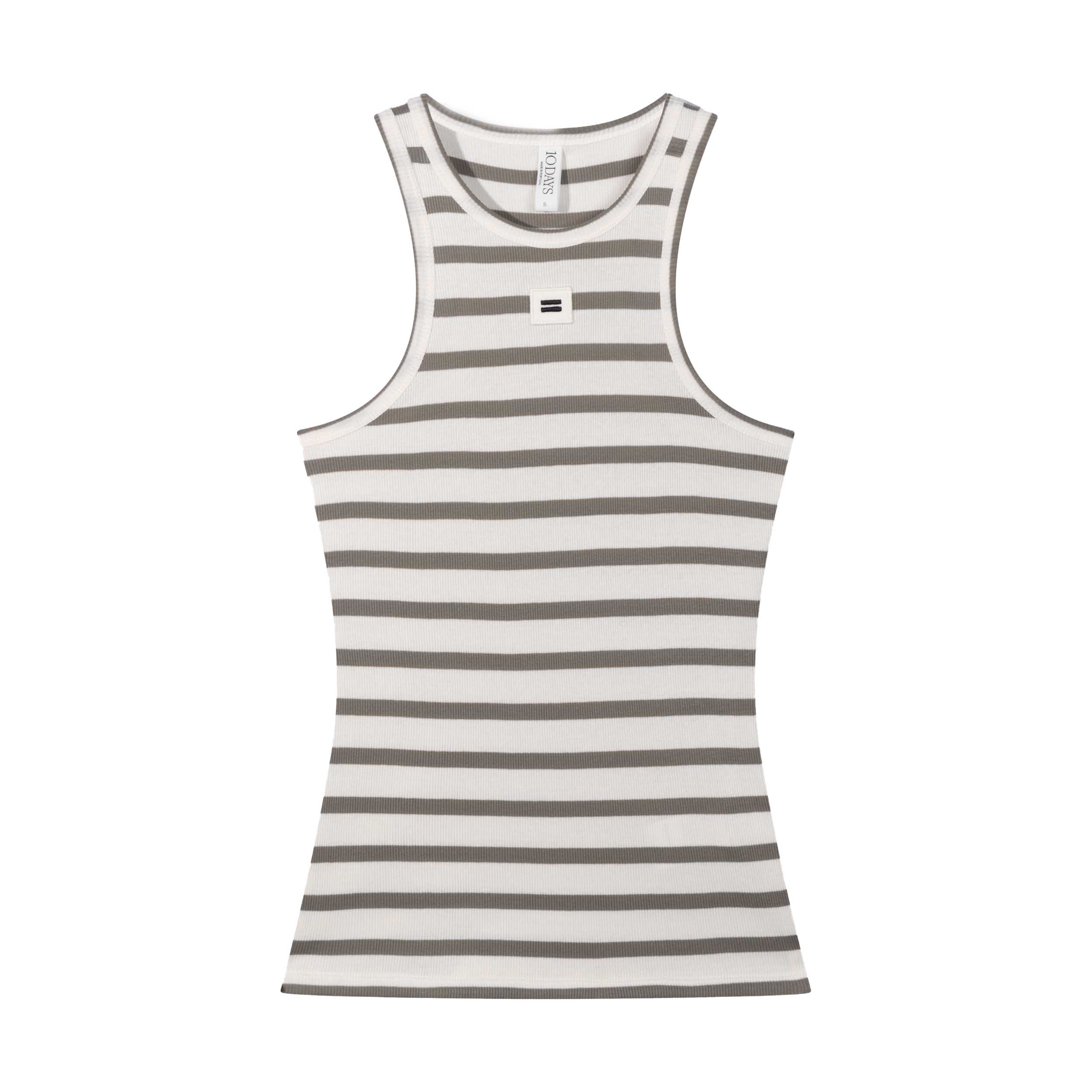 10DAYS 20-461-4203 Top Rib Stripes Ecru Sage