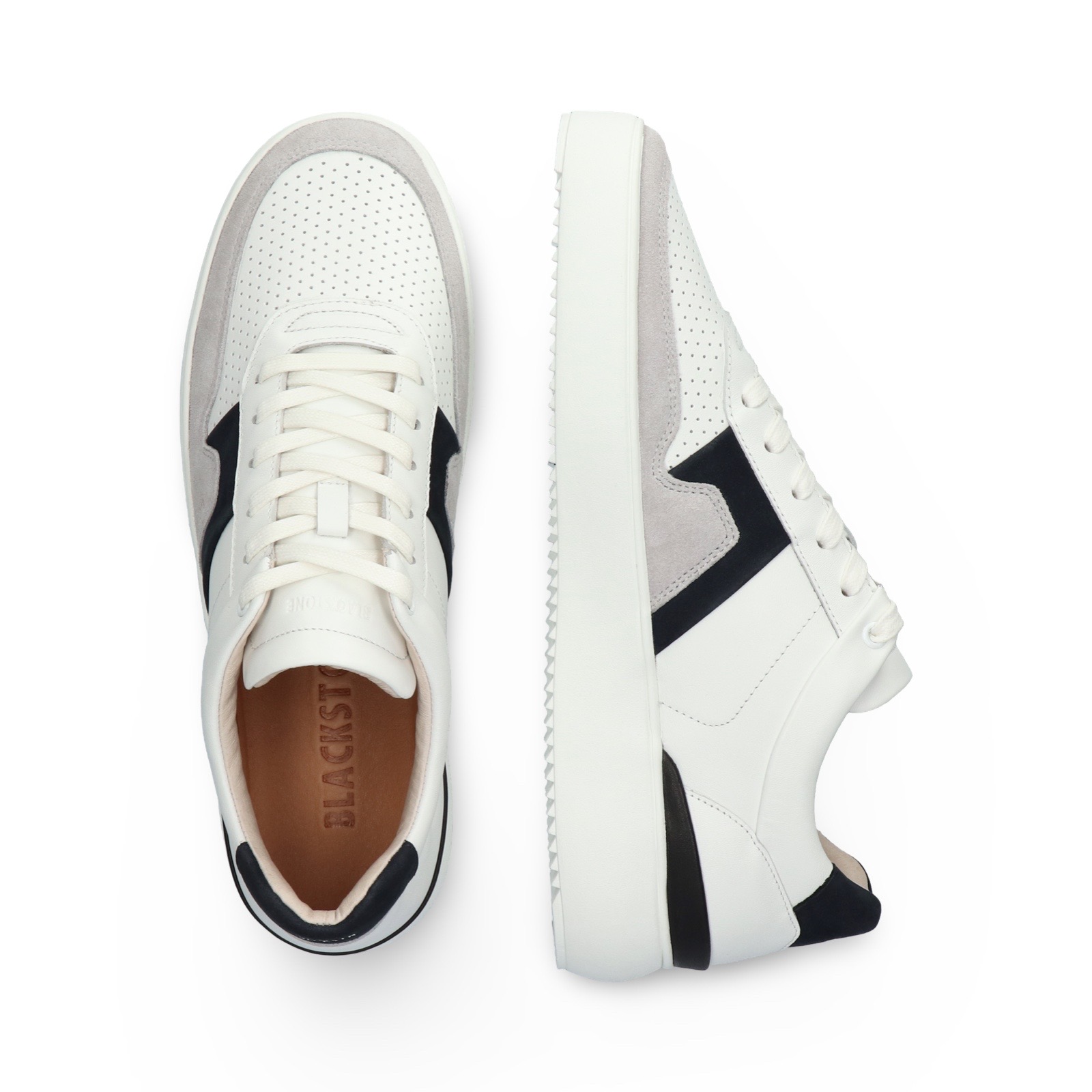 Blackstone DG513 Sneaker Marble Colton White/Dark Blue