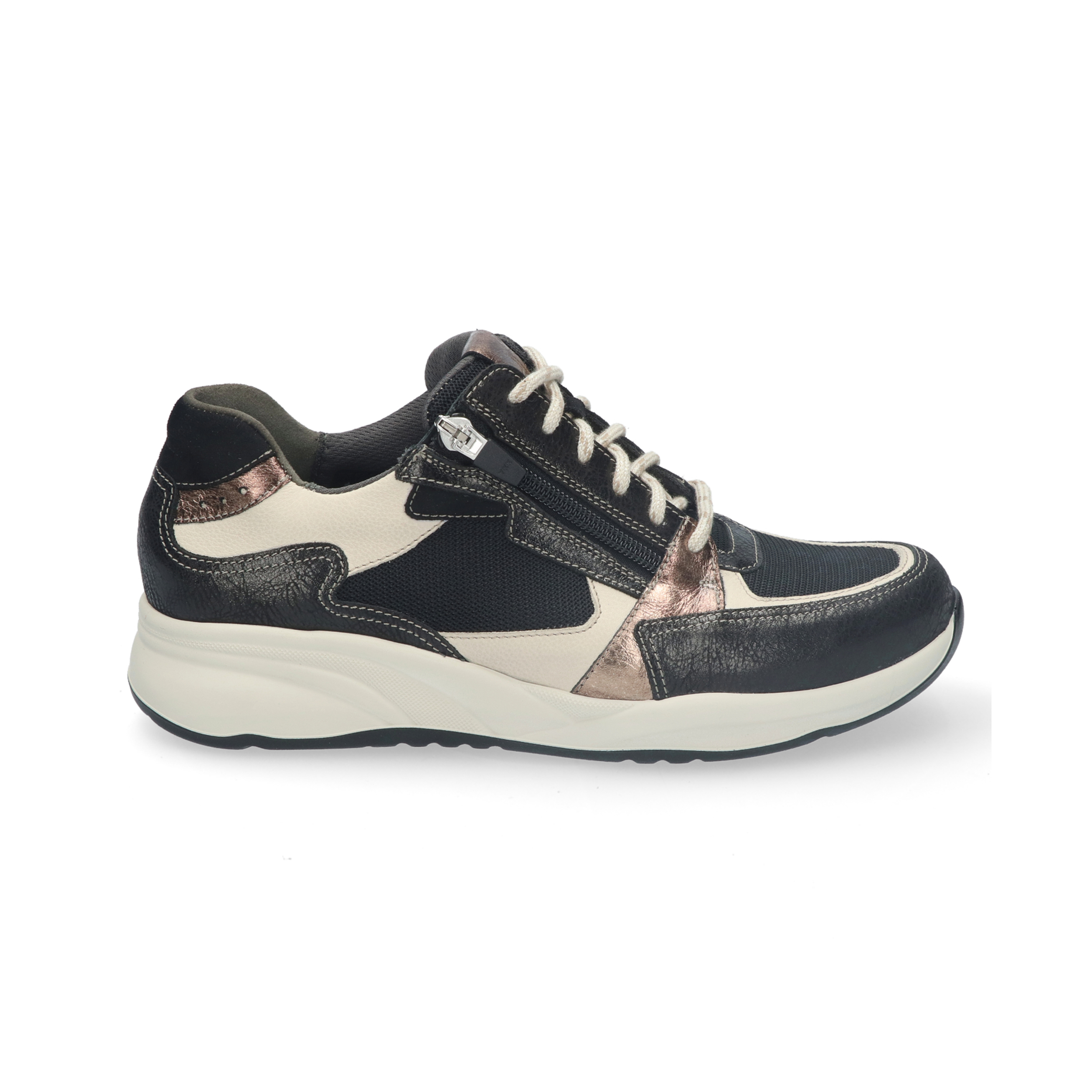 Durea 6295 Sneaker Zwart/Beige H