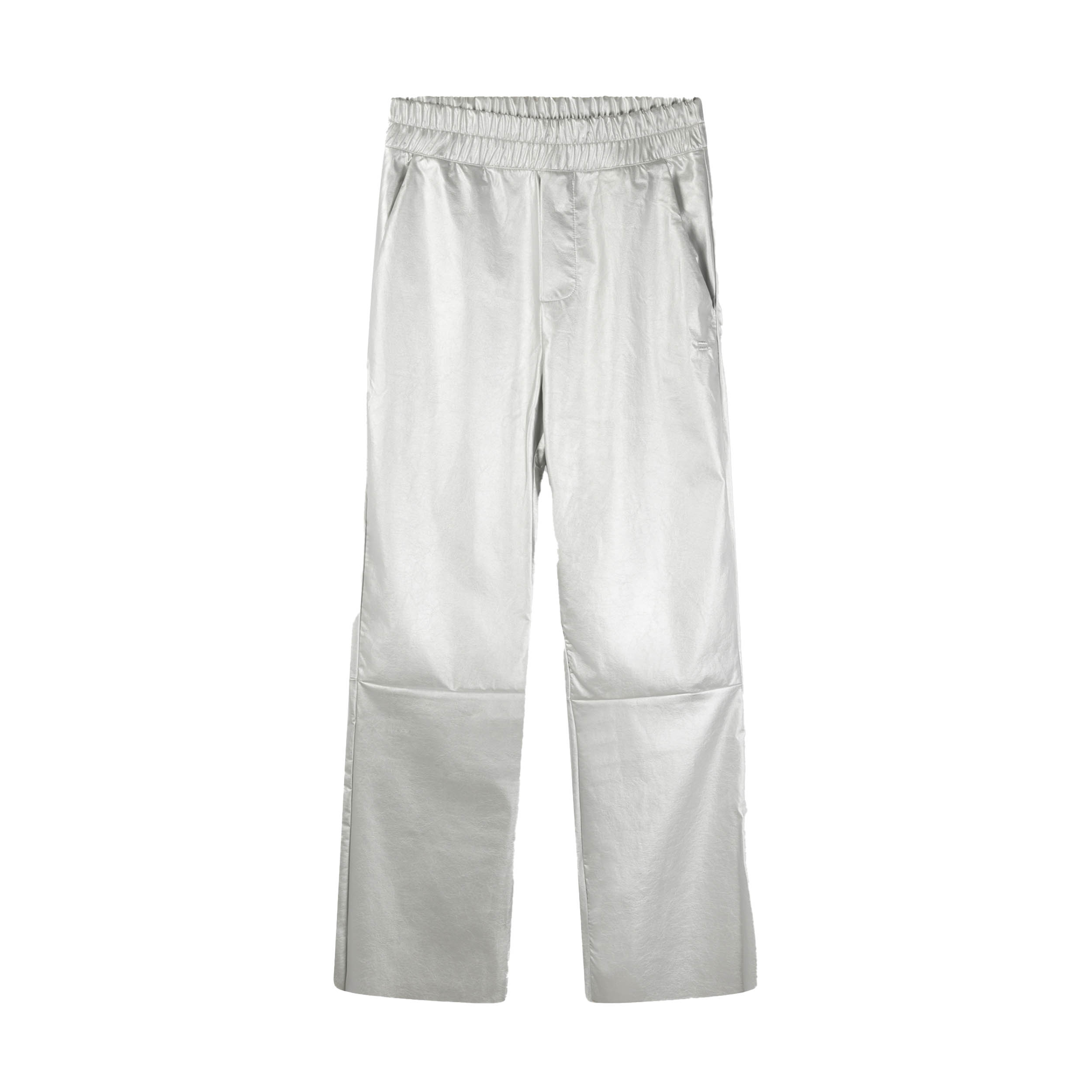 10DAYS Flared Pants Leatherlook Silver