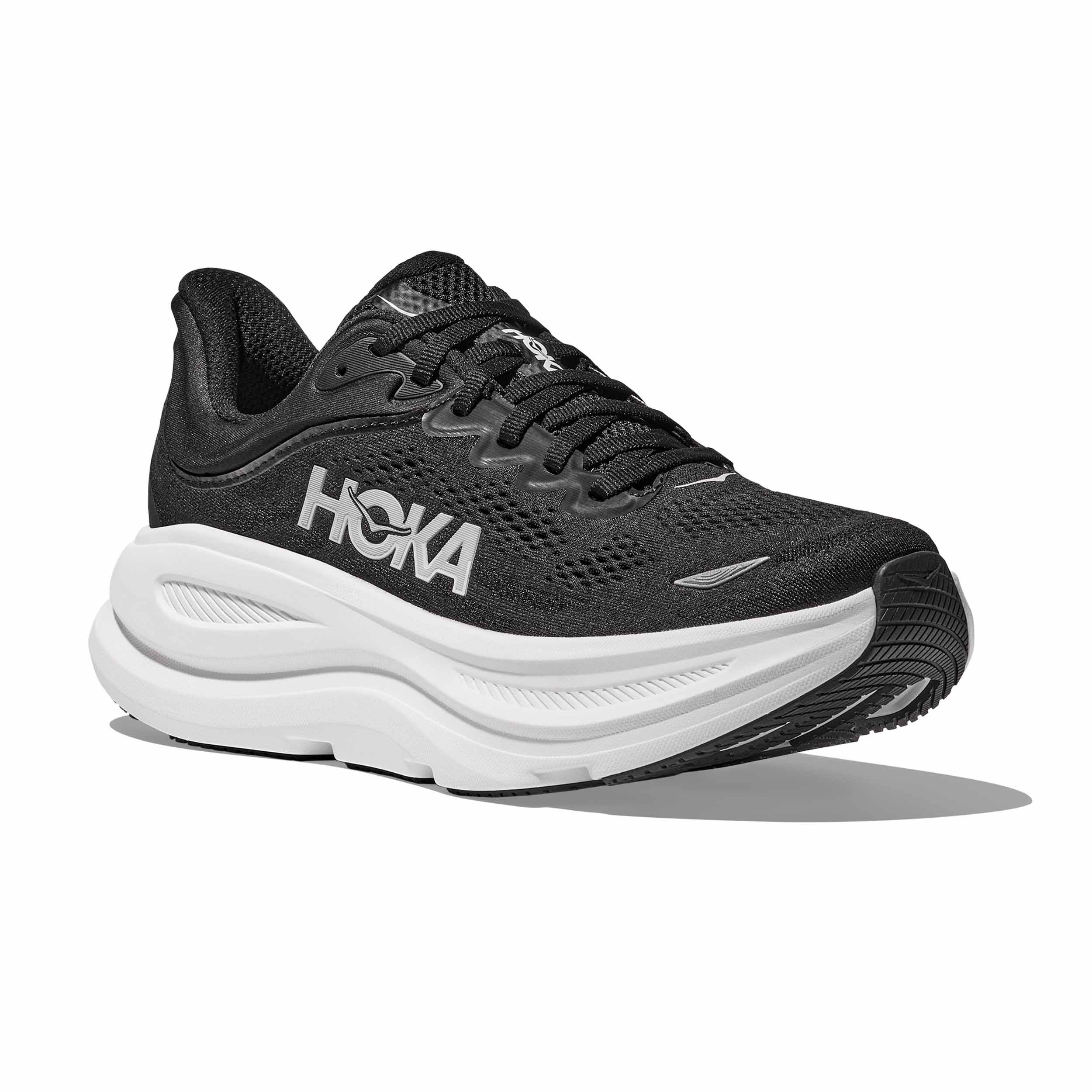 Hoka 1162013 Bondi 9 Men Black/White Wide