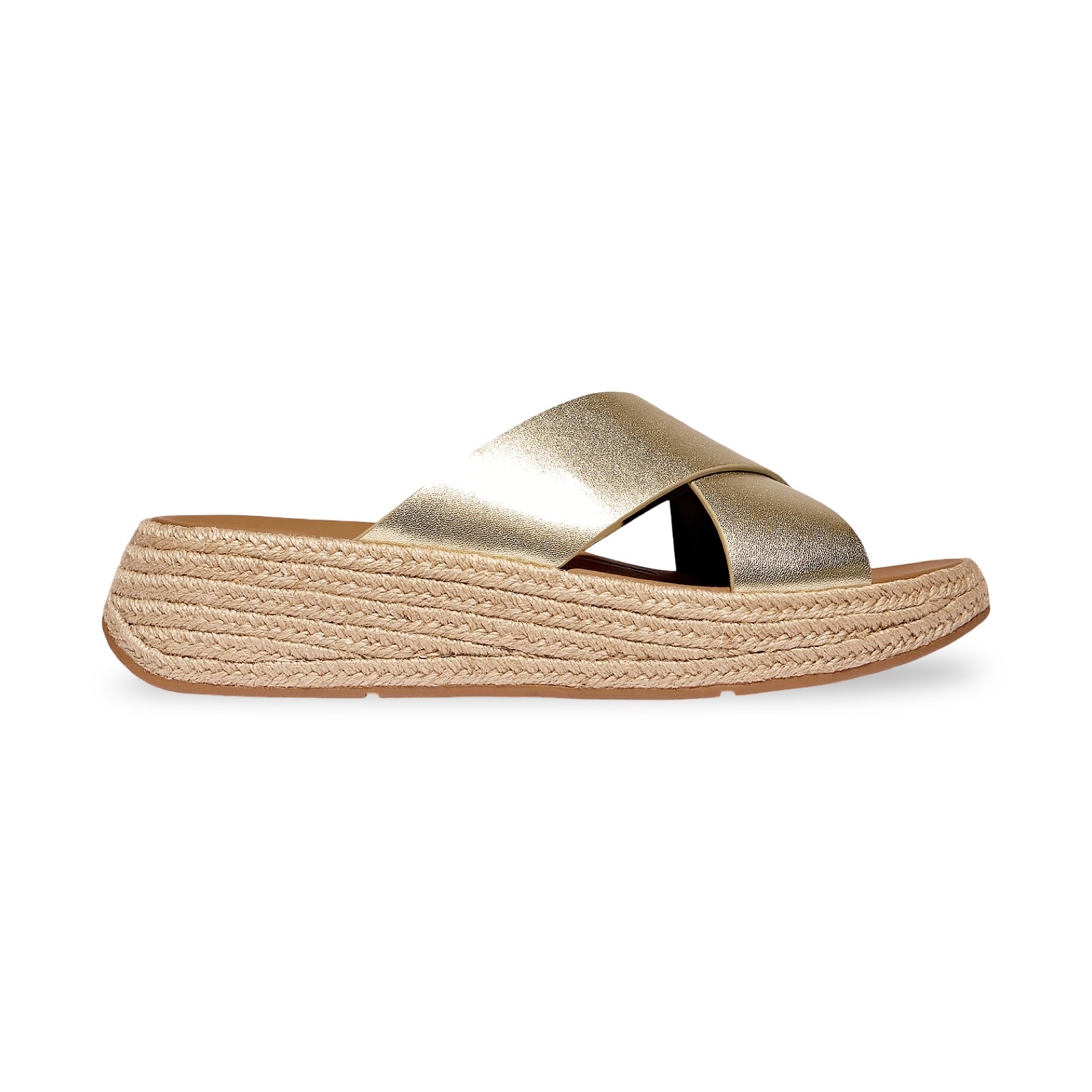FitFlop IX1 Slipper F-Mode Espadrille Platino