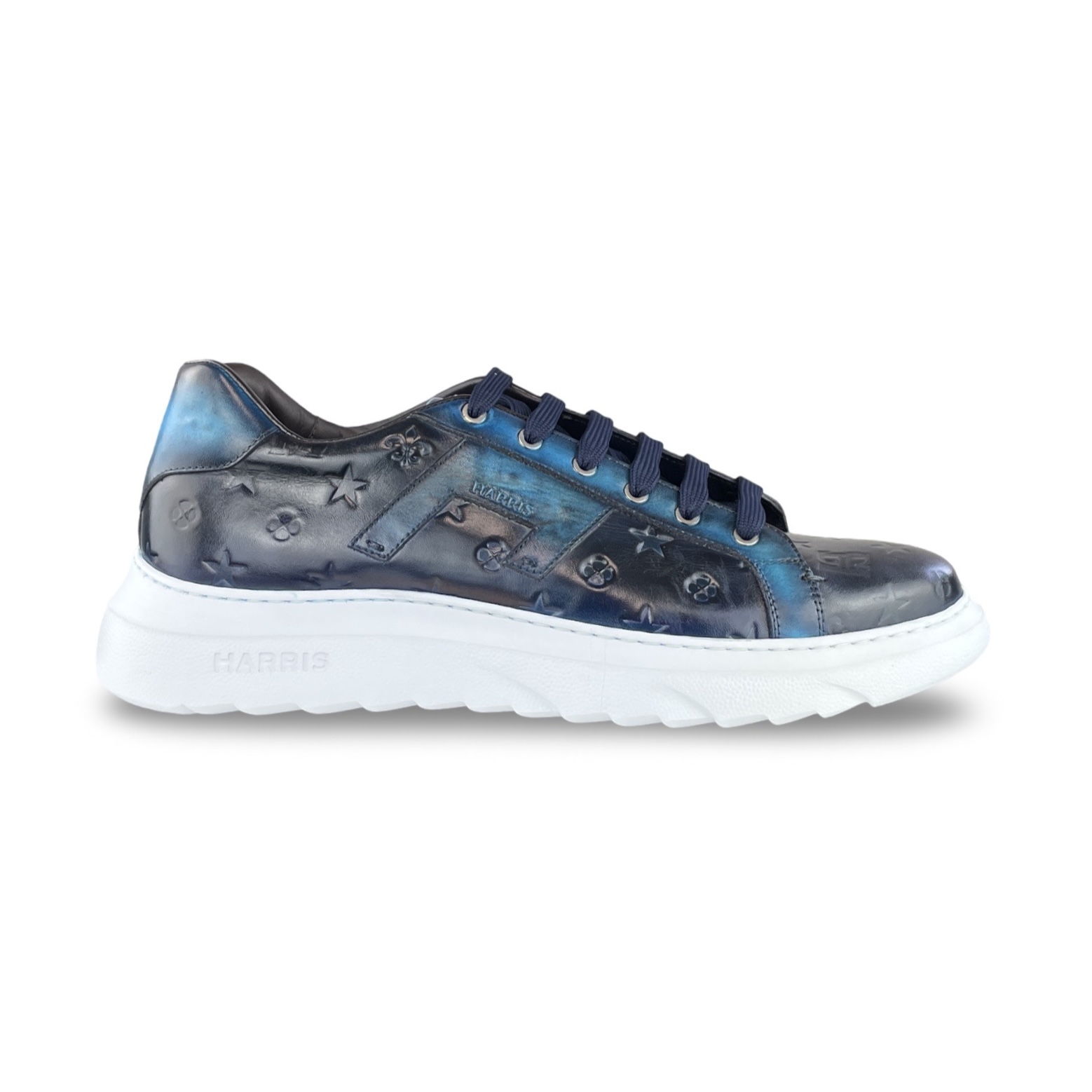 Harris Arthur3 Sneaker Spazzolato Blu Harris Arthur3 Sneaker Spazzolato Blu