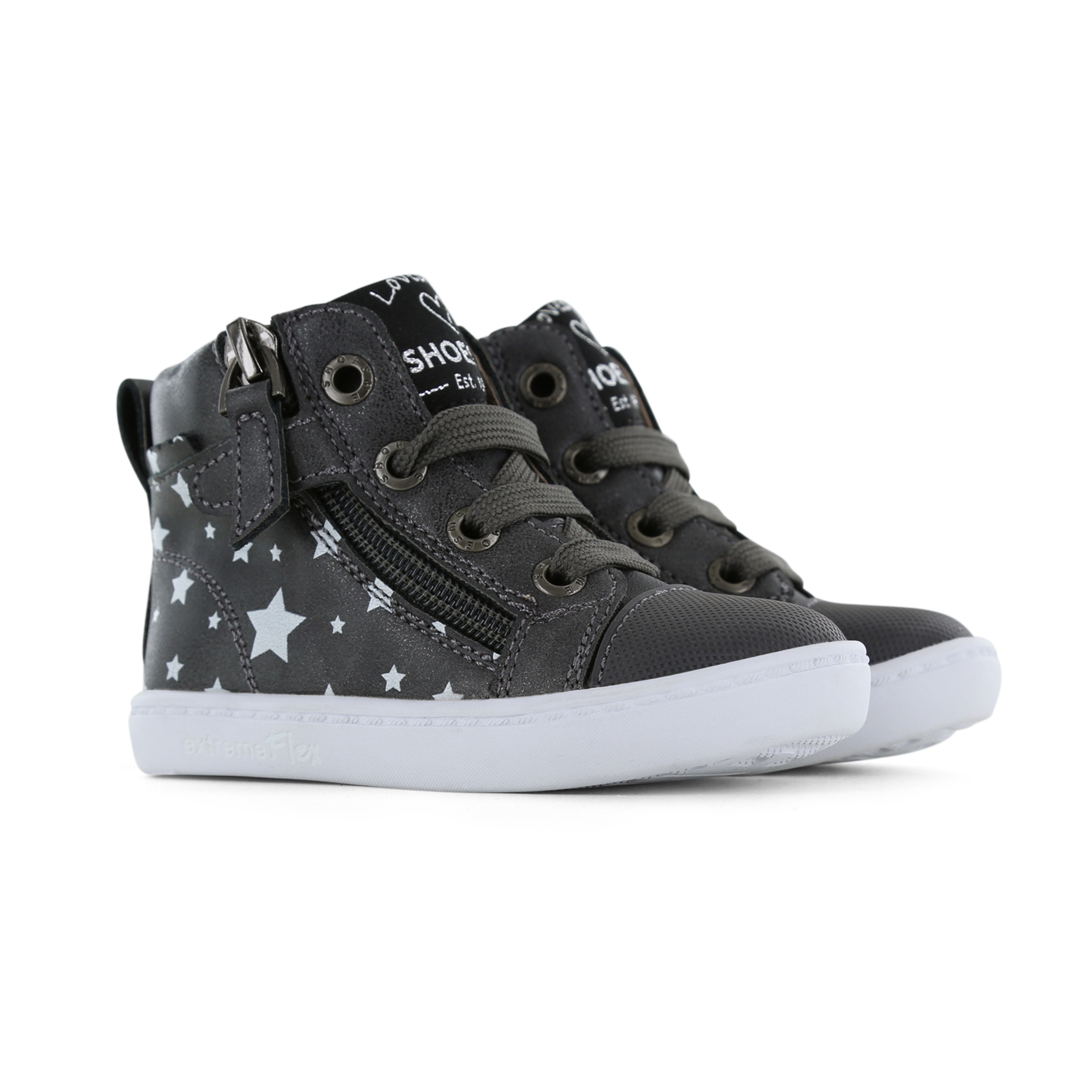 Shoesme FL23W008 Sneaker Flex Grey Stars